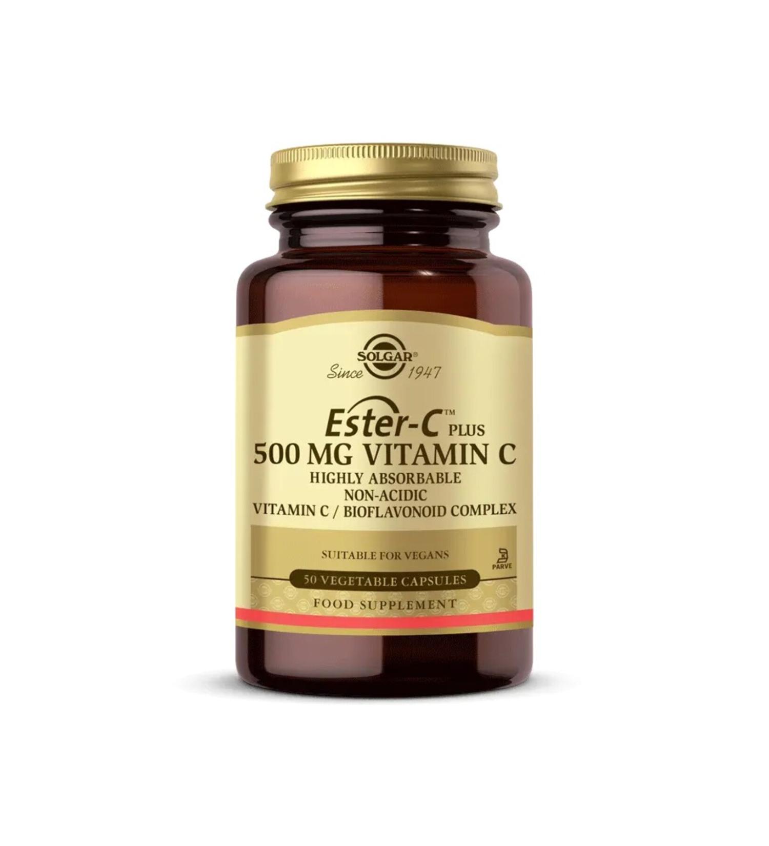 Solgar Ester-c Plus 500 Mg 50 Capsules Vitamin