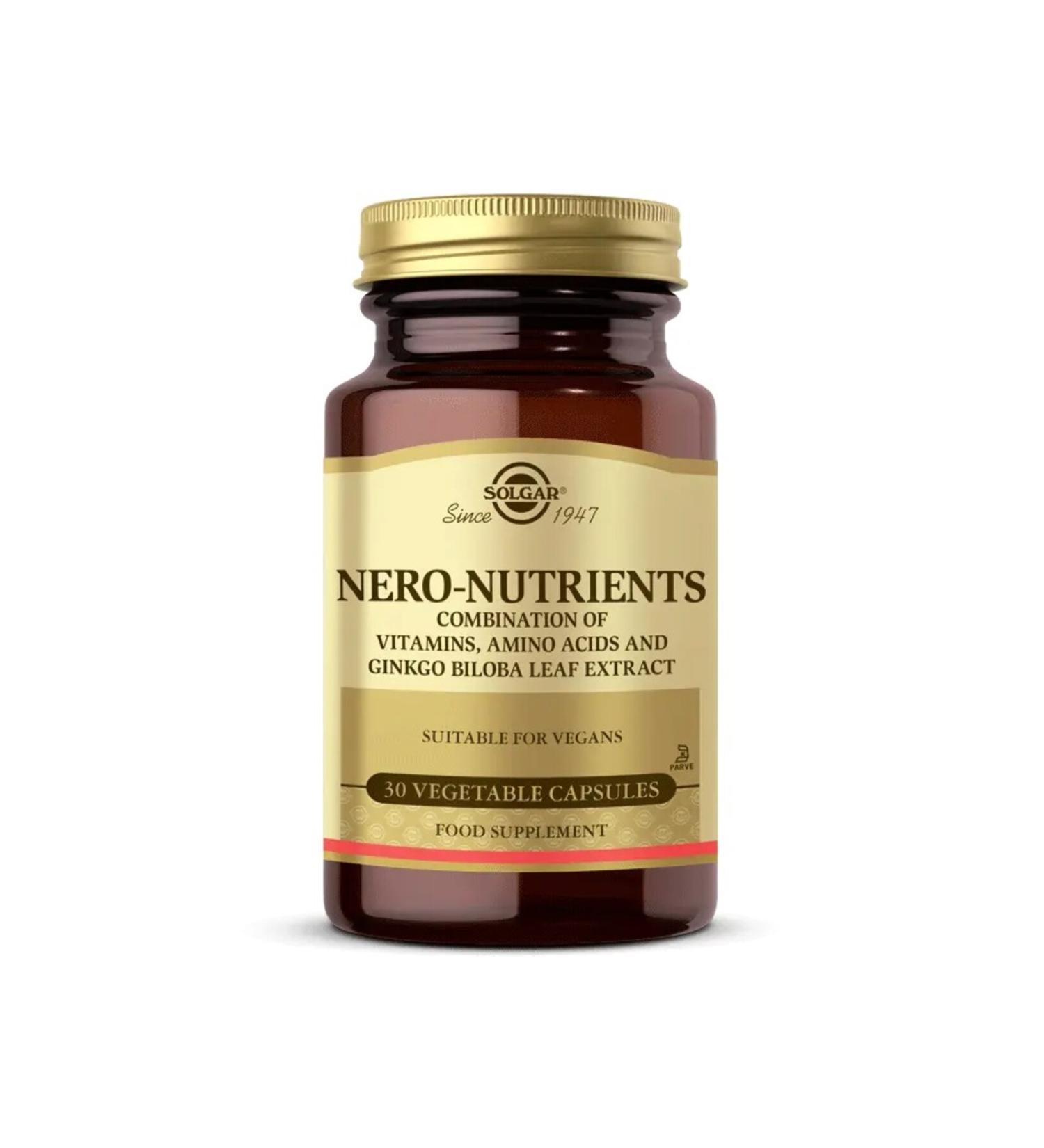 Solgar Nero Nutrients - 30 Capsules - Buy Online on GoSupps.com