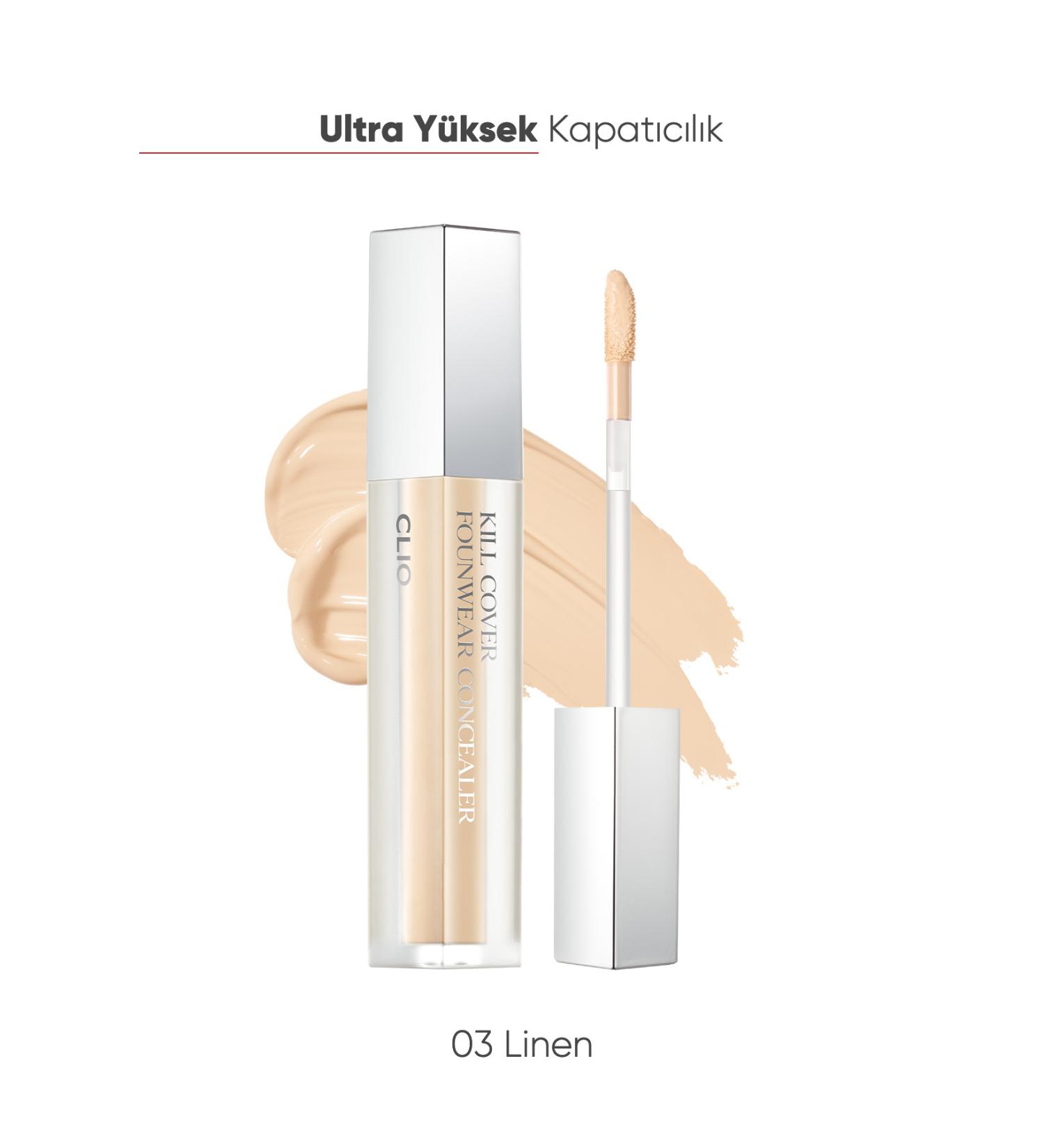 CLIO Intense Coverage Concealer Clio Kill Cover Foundation Concealer (3 Linen) - Buy Online on GoSupps.com