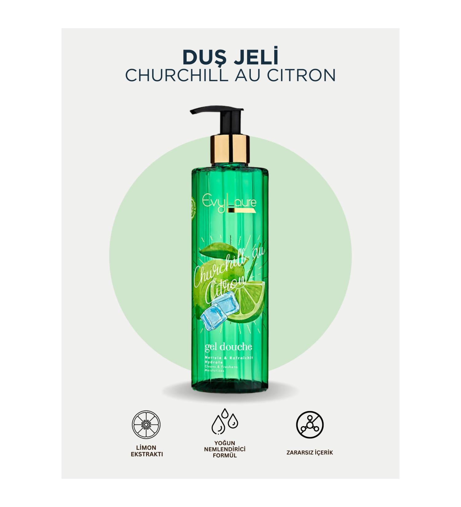 EvyLaure Churchill Au Citron Perfumed Shower Gel | Intensive Moisturizer | Contains Lemon Extract | 300 ml