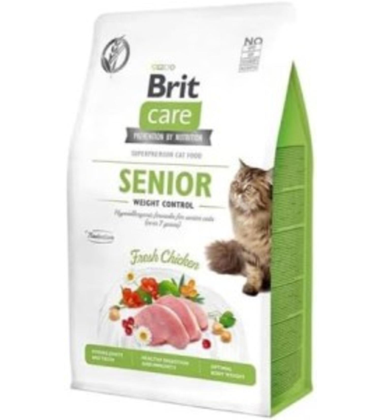 Brit Care Senior Weight Control For Senior Cats In Need Grain-Free Hypoallergenic