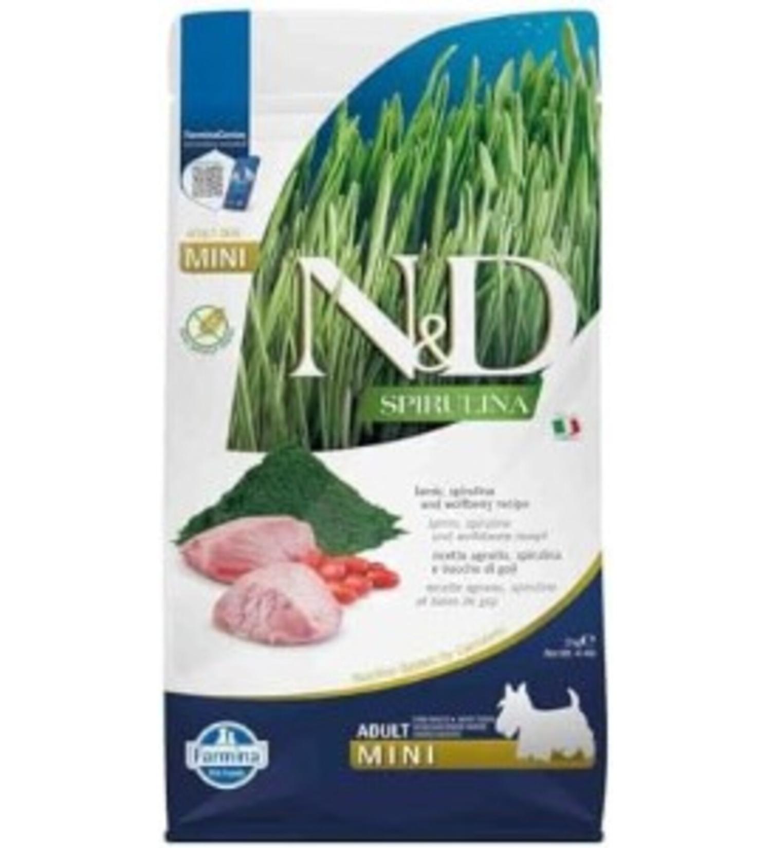 N & D Spirulina Lamb Adult Mini Dog Food 2 kg
