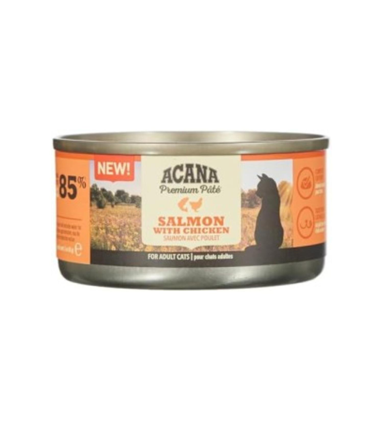 Acana Premium Pate Canned Cat Food Salmon and Chicken 85 Gr
