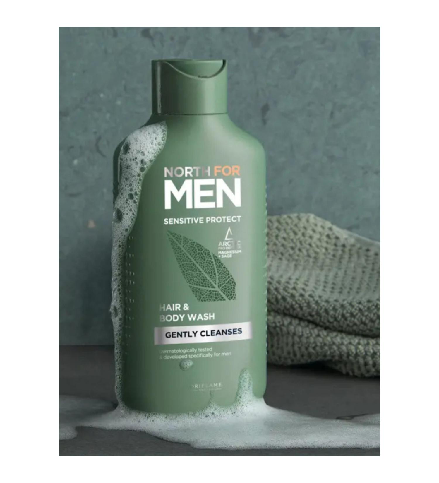 Oriflame North For Men Sensitive Protect Hair & Body Wash Gel - Buy Online on GoSupps.com