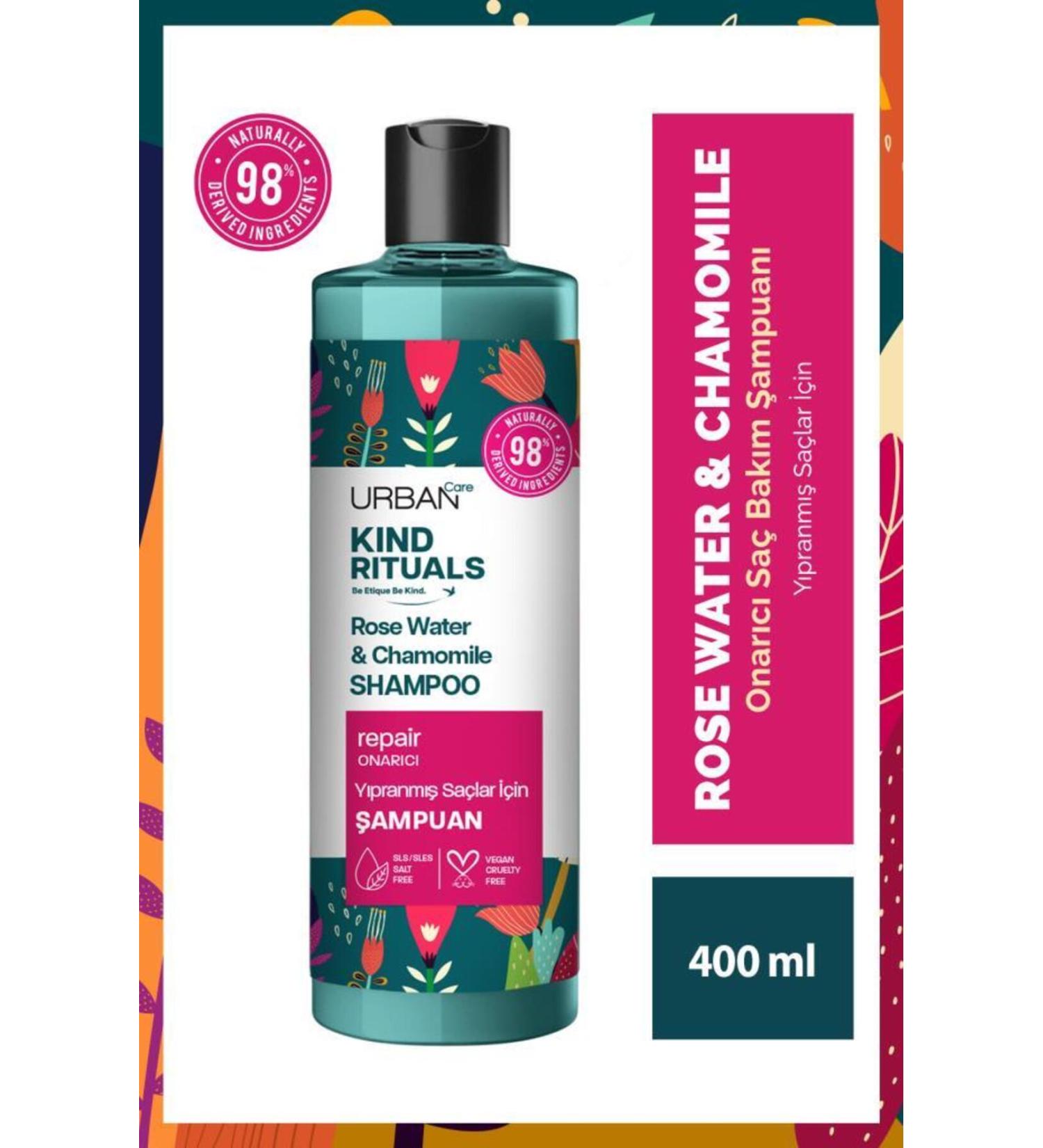 Urban Care Kind Rituals Rose Water Chamomile Shampoo 400 ML - Buy Online on GoSupps.com