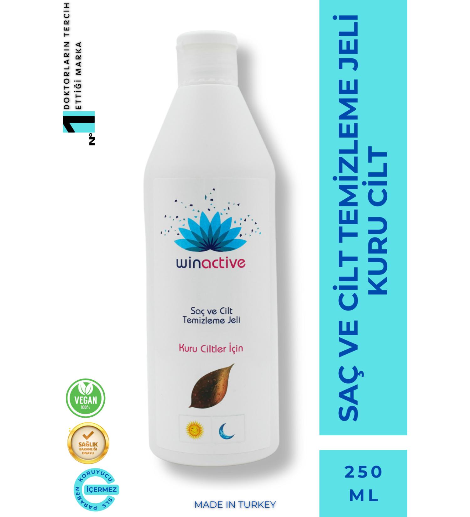 Beisya Winactive Hair and Skin Cleansing Gel for Dry Skin 250 ml