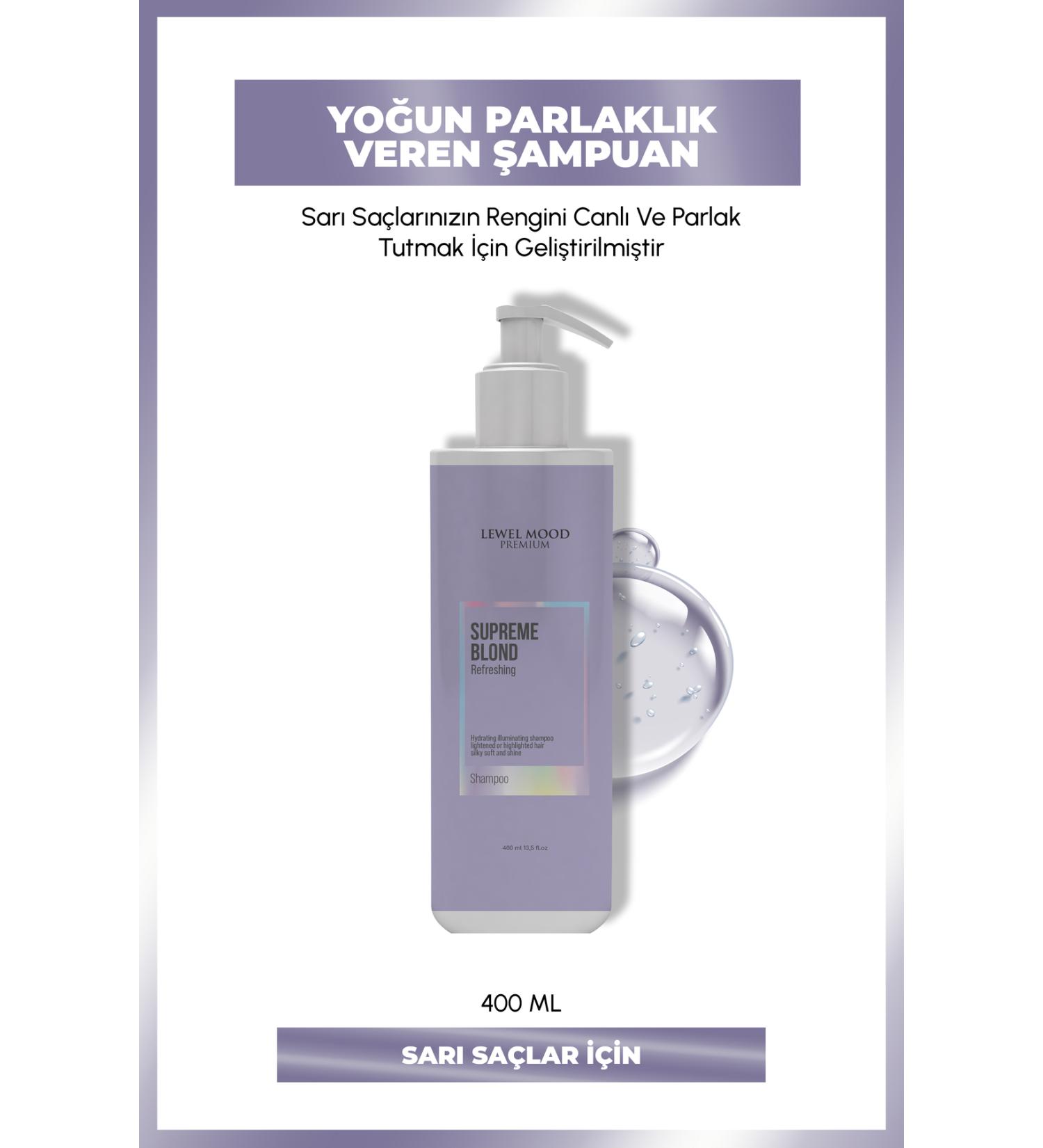 Level Mood Premium Supreme Blond Blonde Hair Care Shampoo 400ml Level Mode - Buy Online on GoSupps.com