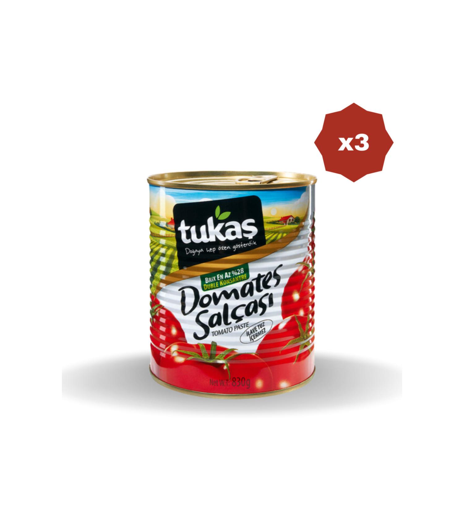 Tuka Tomato Paste 830 Gr - (3 Pieces)