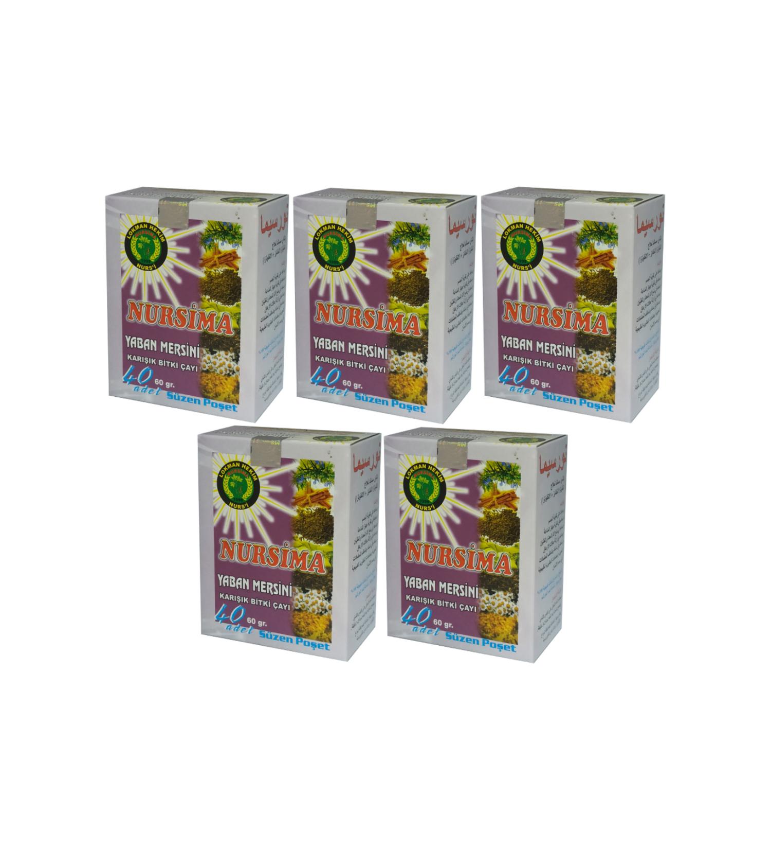 Nursima Blueberry Mixed Herbal Tea 40' Filter Bags 5 Boxes
