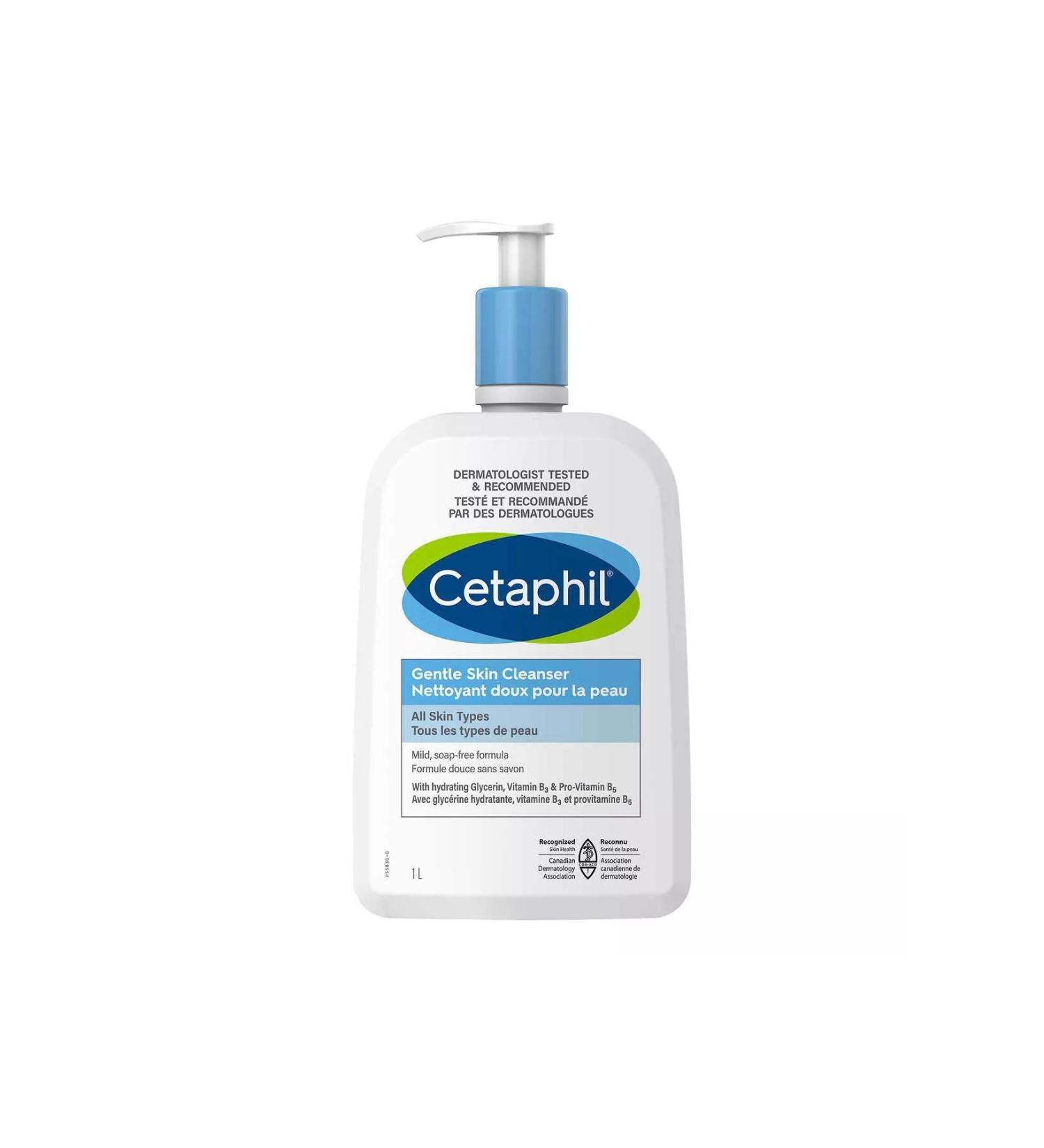 Cetaphil Gentle Skin Cleanser- Sensitive Face and Skin Cleanser- 1 Liter - Buy Online on GoSupps.com