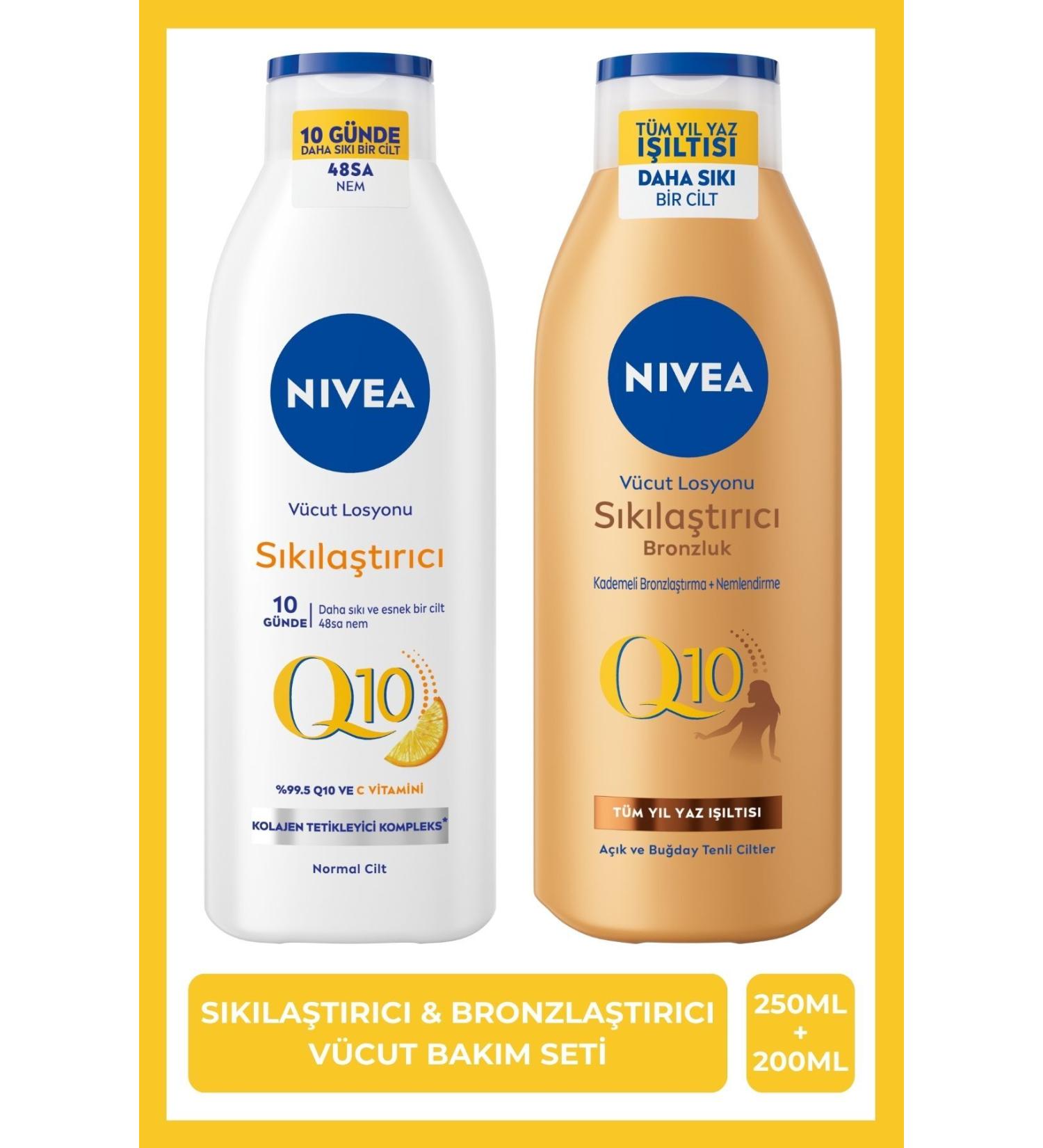 NIVEA Q10 Firming Body Lotion 250ml & Gradual Tanning Body Lotion 200ml Moisturizing - Buy Online on GoSupps.com
