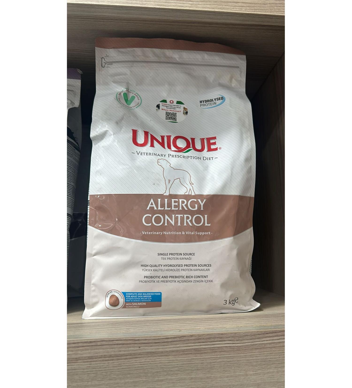 Unique Allergy Control 3 Kg Dog Food