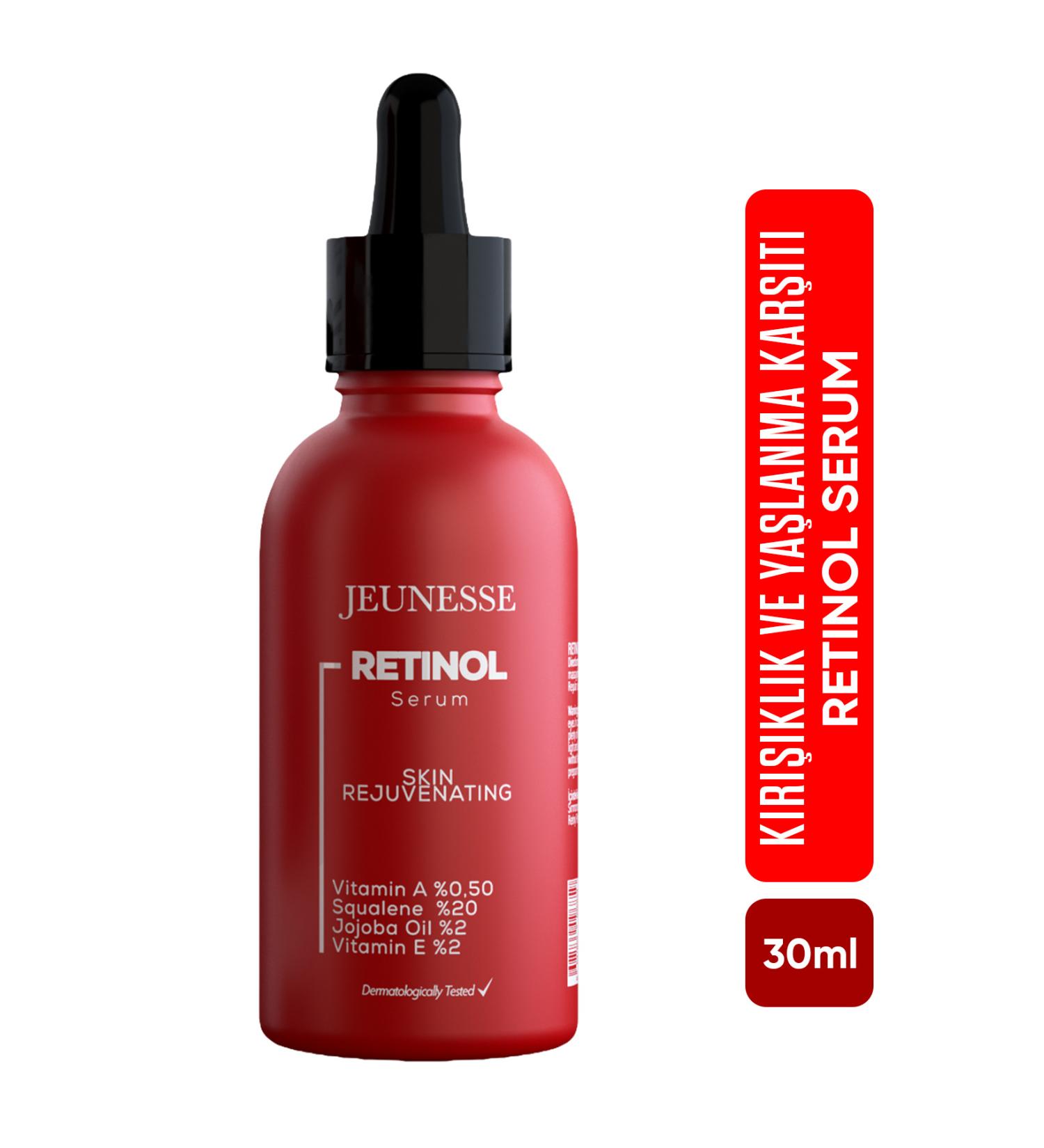 Jeunesse Anti-Wrinkle and Anti-Aging Brightening Vitamin A Retinol Serum 30 ml 0.5% Retinol Squalane - Buy Online on GoSupps.com