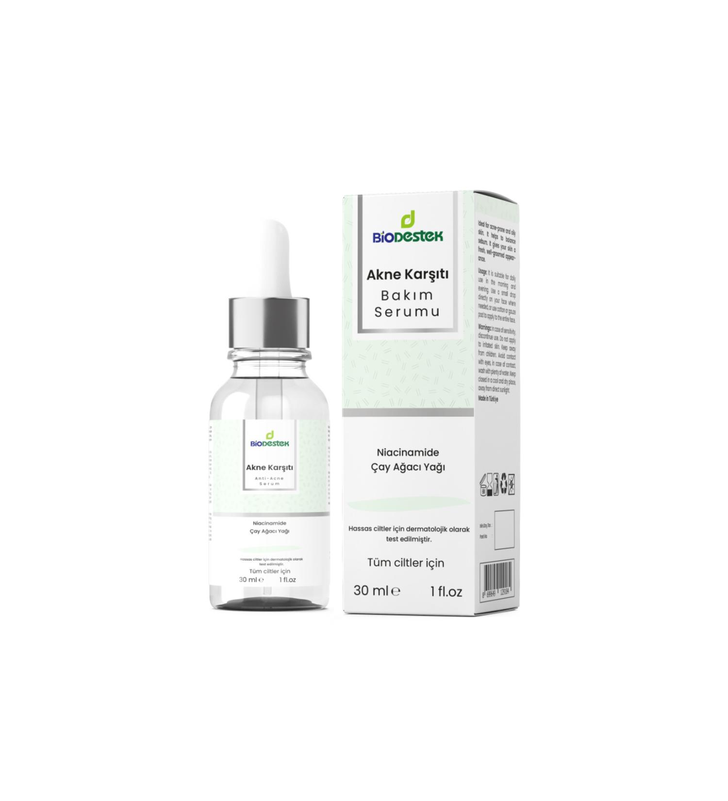 Biodestek Anti-Acne Serum Niacinamide and Tea Tree Oil Skin Care Serum 30 ml
