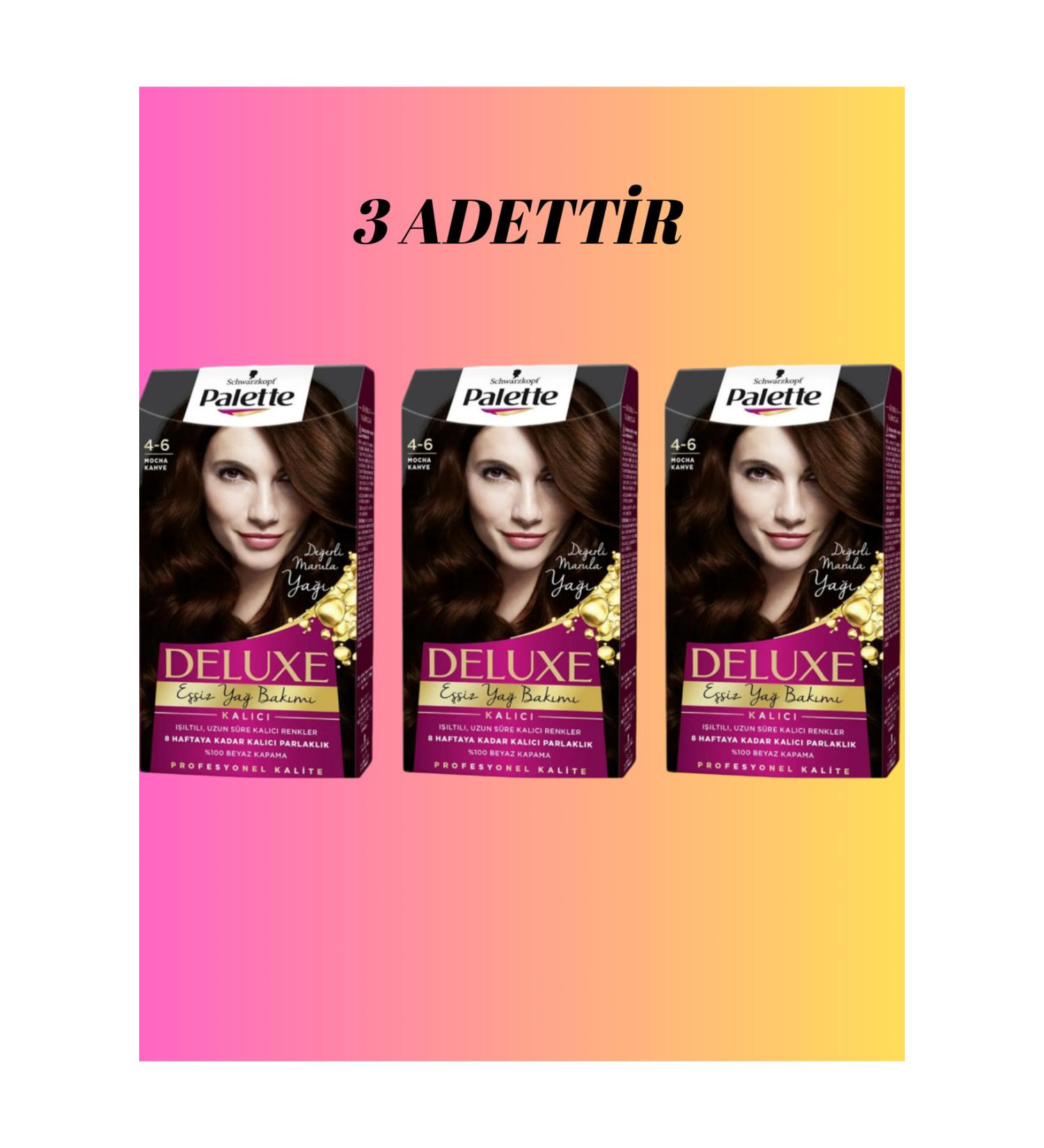 Palette Deluxe 4-6 Mocha Brown Hair Dye X3 - Buy Online on GoSupps.com