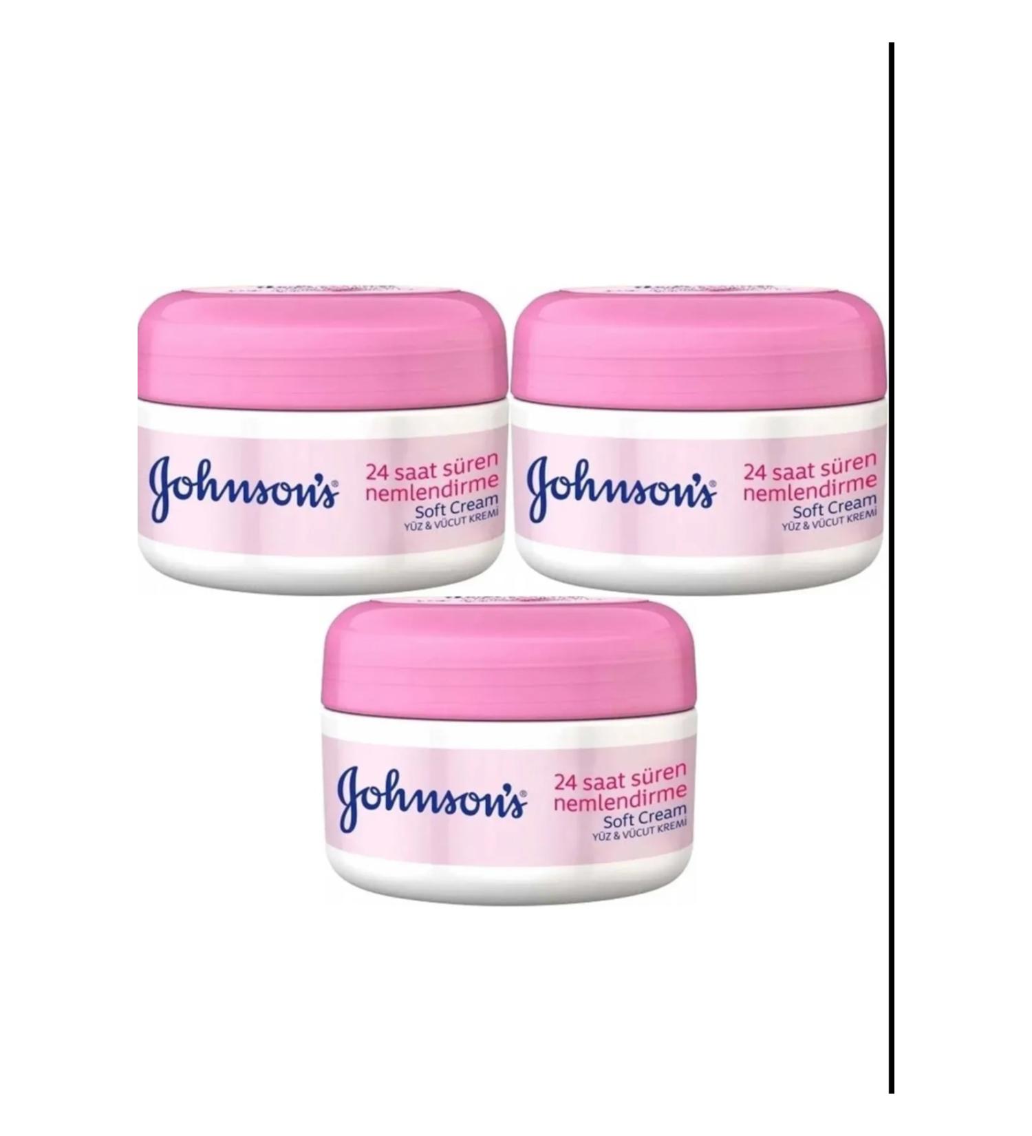 Johnson's Soft Face and Body Cream 200ml x 3 Pieces - Buy Online on GoSupps.com
