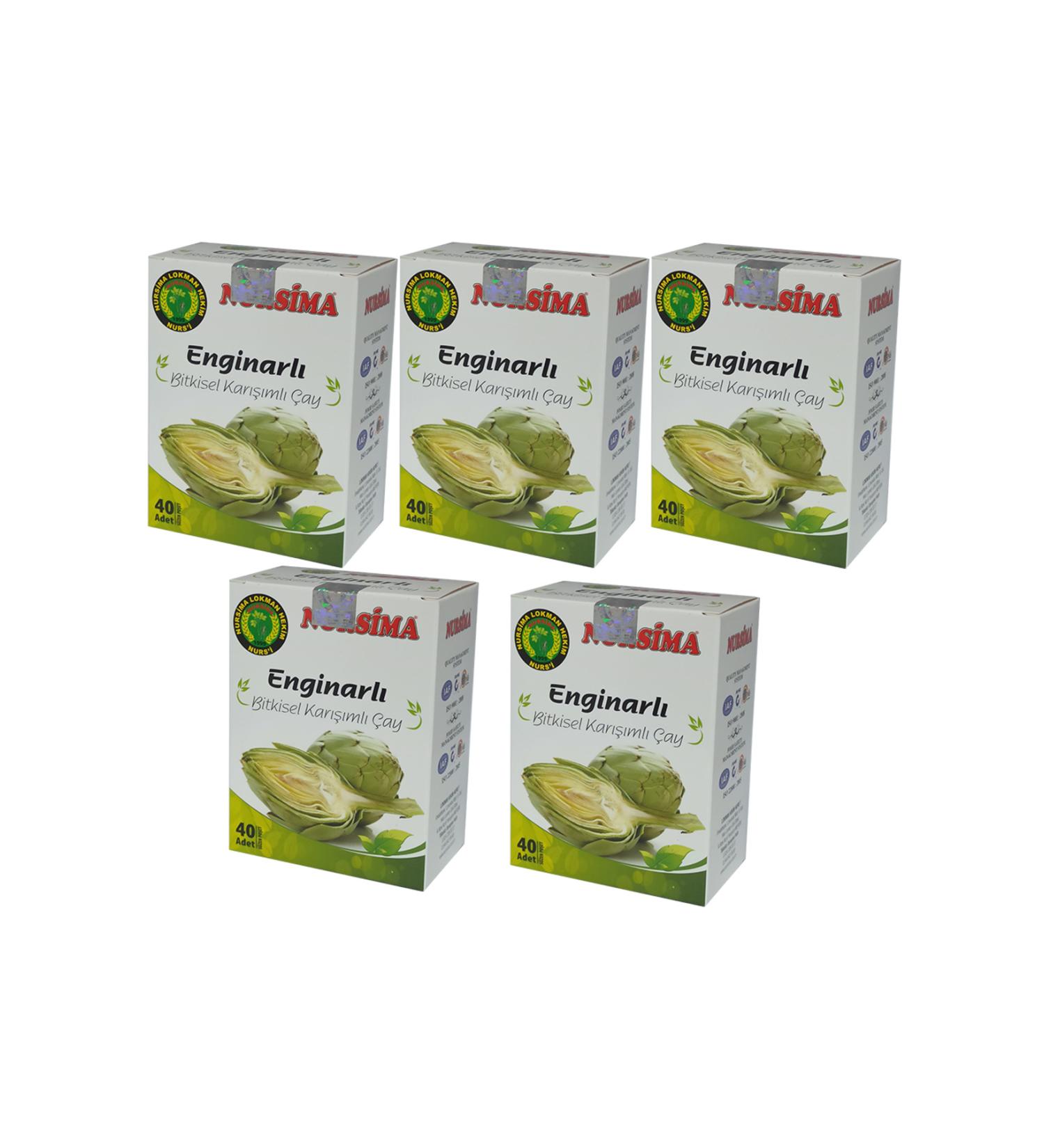 Nursima Artichoke Herbal Mixed Tea 40's Filter Bags 5 Boxes