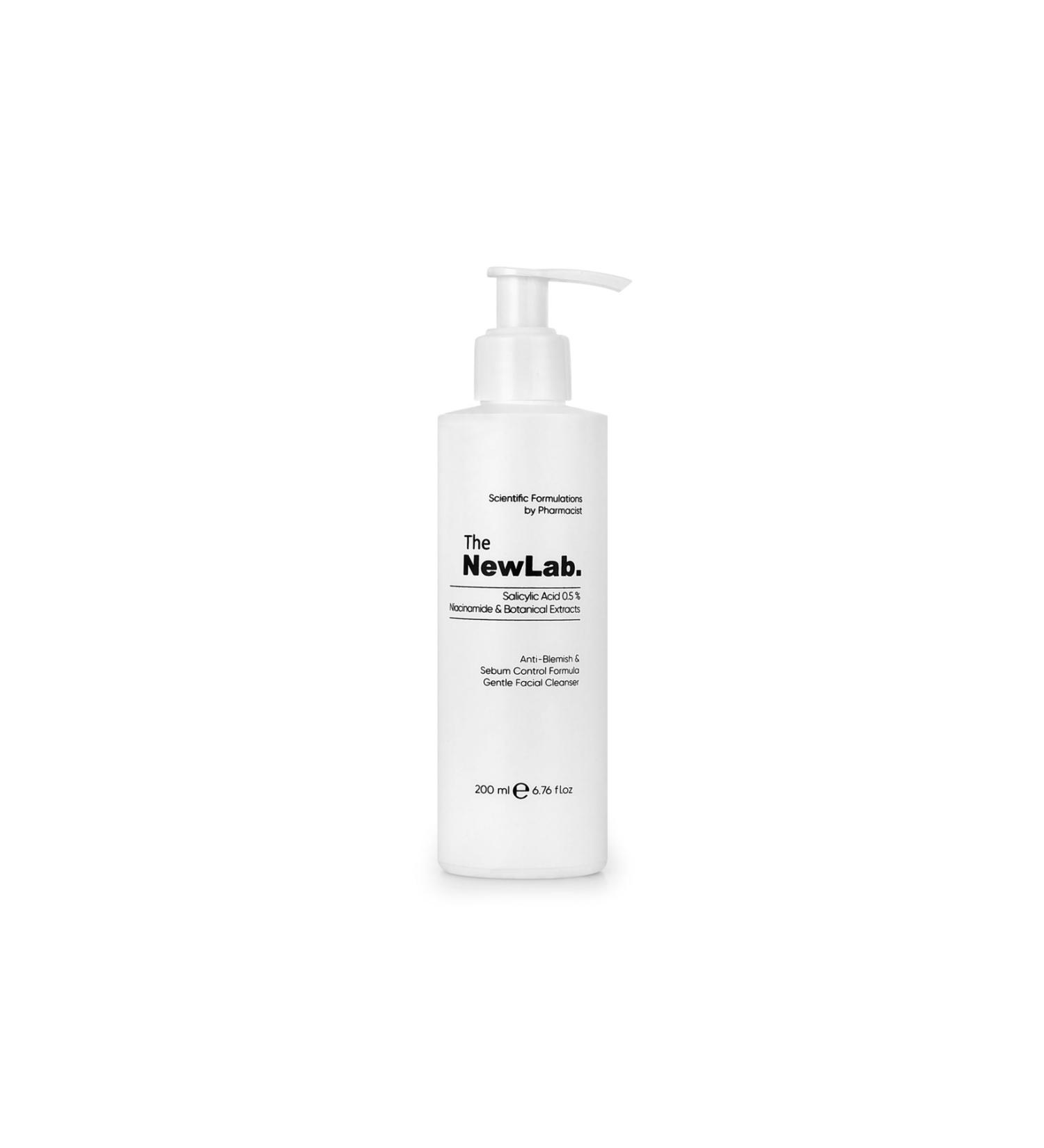 The NewLab Cleansing Gel for Oily and Acne Prone Skin 200 ml (0.5% SALICYLIC ACID NIACINAMIDE) - Buy Online on GoSupps.com