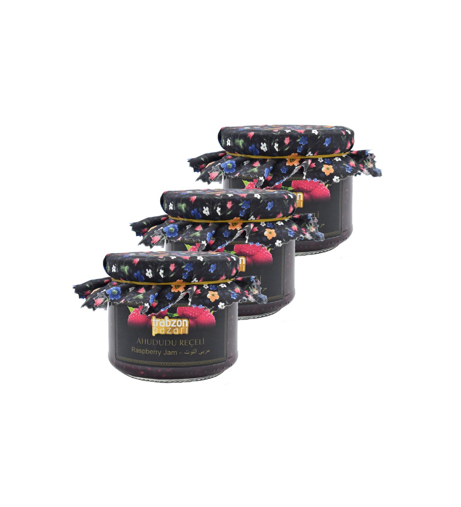 TRABZON PAZARI Natural Raspberry Jam 3X330 Gr