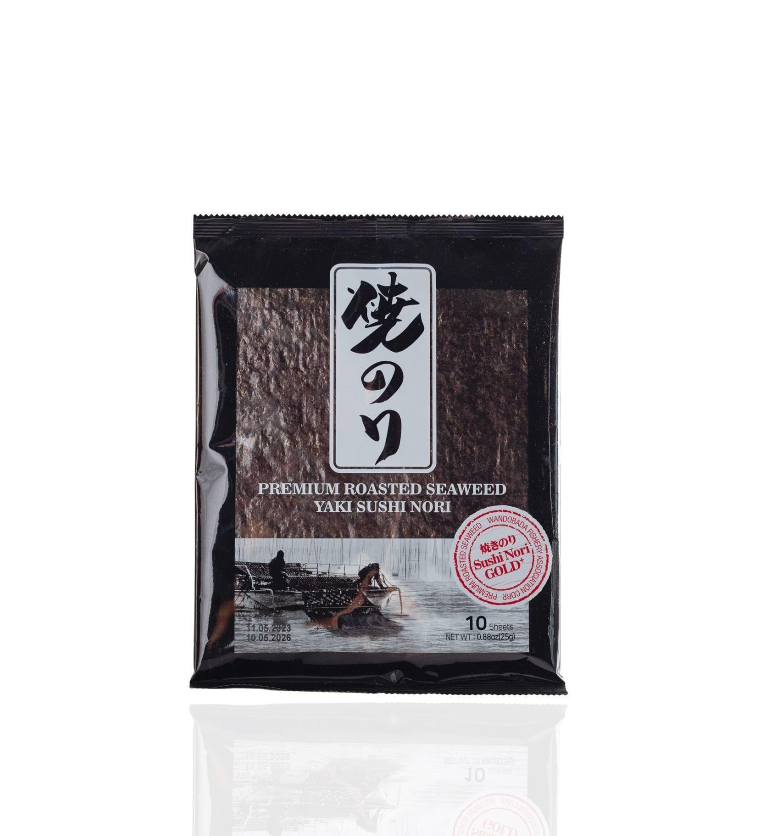 Freechefasia Sea Food Sushi Seaweed Yaki Sushi Nori Gold 10 Sheets