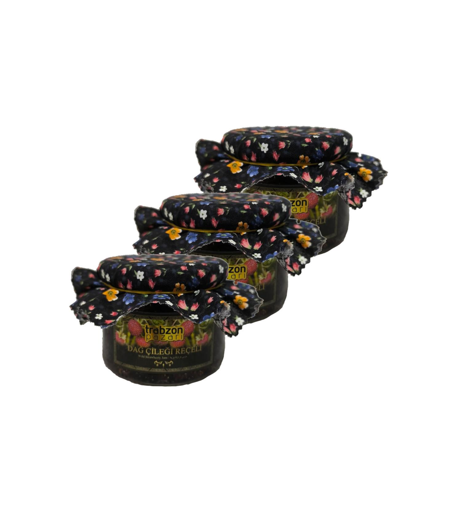 TRABZON PAZARI Trabzon Local Hanifta Wild Strawberry Jam 3x330 gr