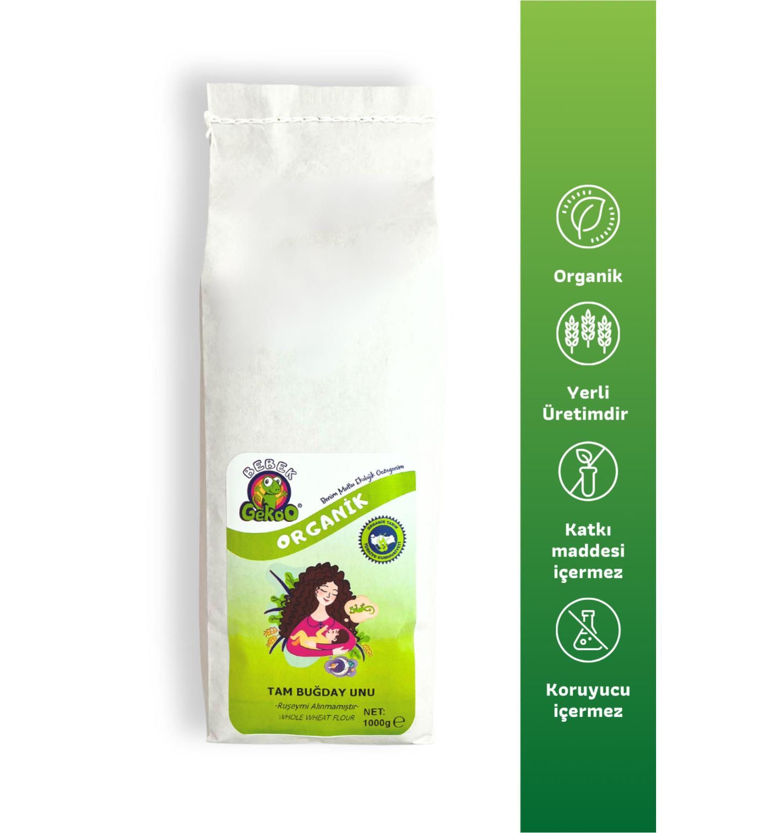 Gekoo Organic Whole Wheat Flour (WITH GERM) 1000g - Buy Online on GoSupps.com