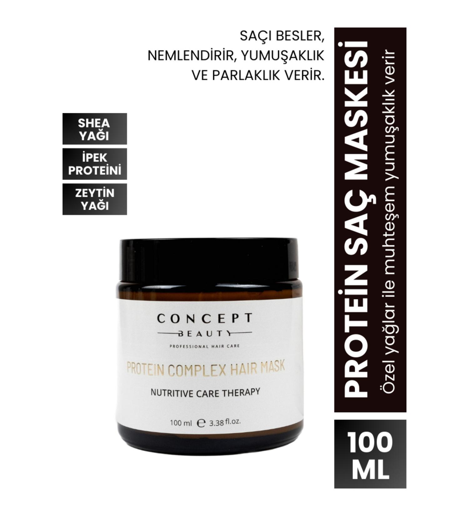 Concept Beauty Protein Complex Hair Mask Sericin-shea Oil-keratin Essence-Care for Damaged Hair (100 ML) - Buy Online on GoSupps.com