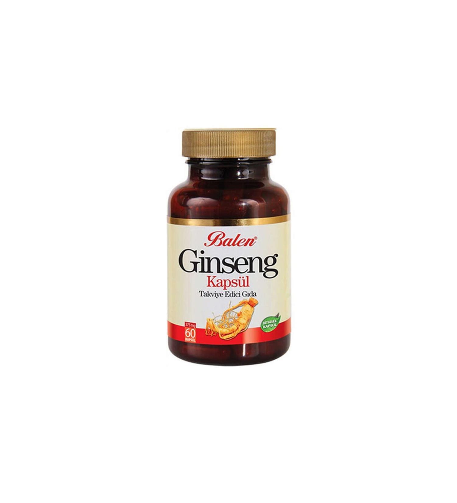 Balen Ginseng Capsule 375 MG*60 | Focus Booster and General Health Support Caps 570008
