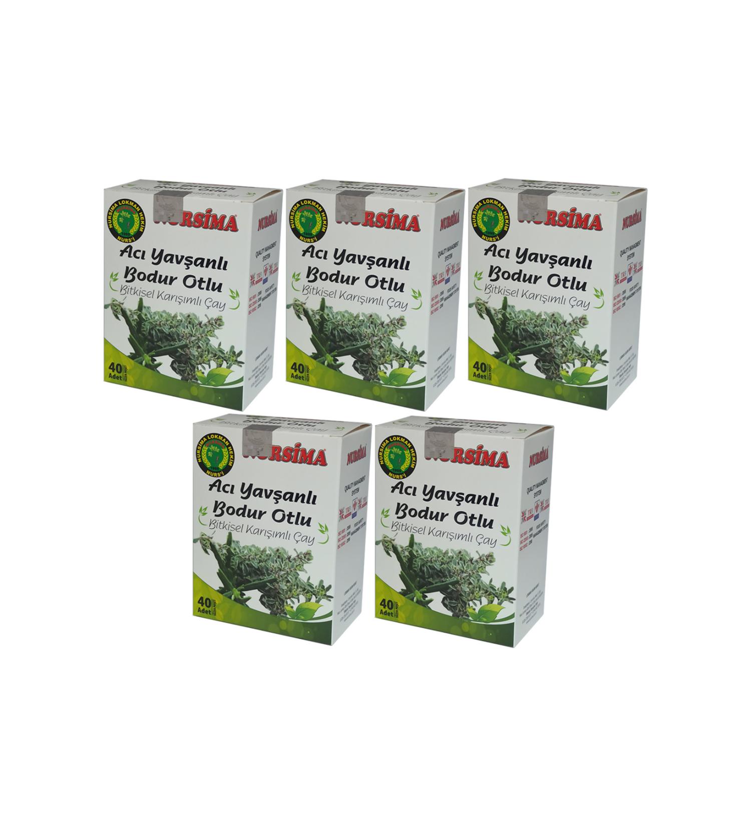 Nursima Bitter Yav anl Dwarf Herbal Mixed Tea 40' Filter Bags 5 Boxes