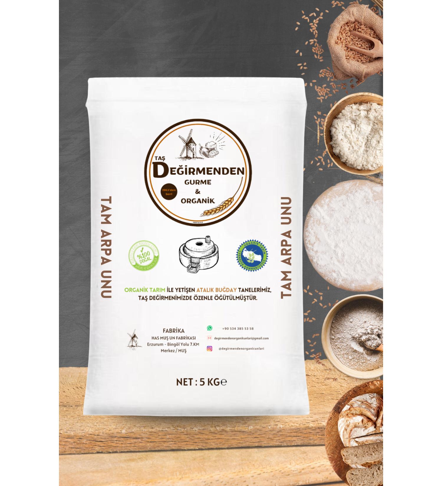Organic Heirloom Whole Barley Flour from the Mill - 5 Kilos