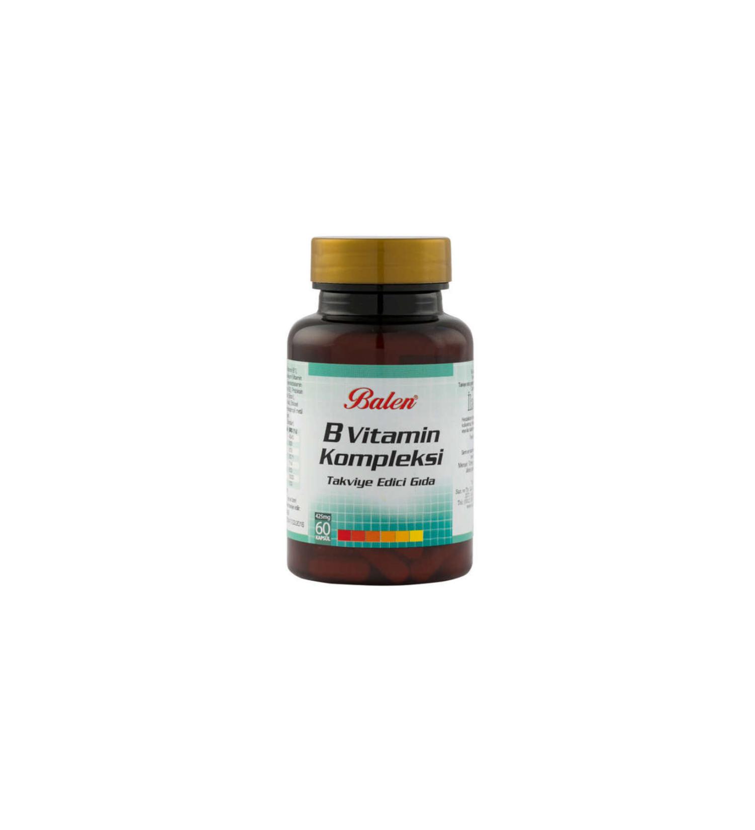 Balen Vitamin B Complex Capsule 425 MG*60 | Digestive Health Regulator and Energy 570008