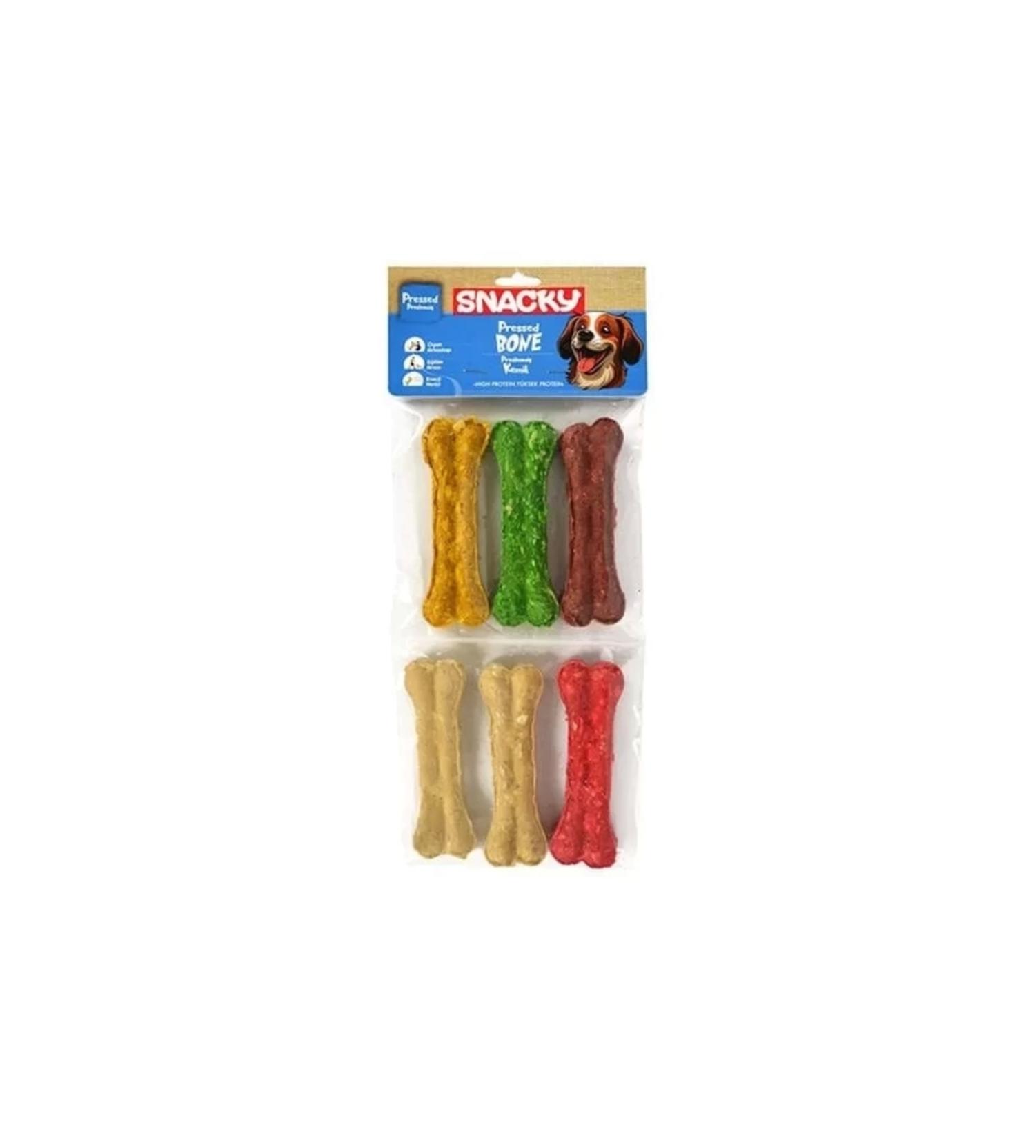 Snacky Munchy Colorful Press Dog Chewing Bone 6 Pieces 255 gr