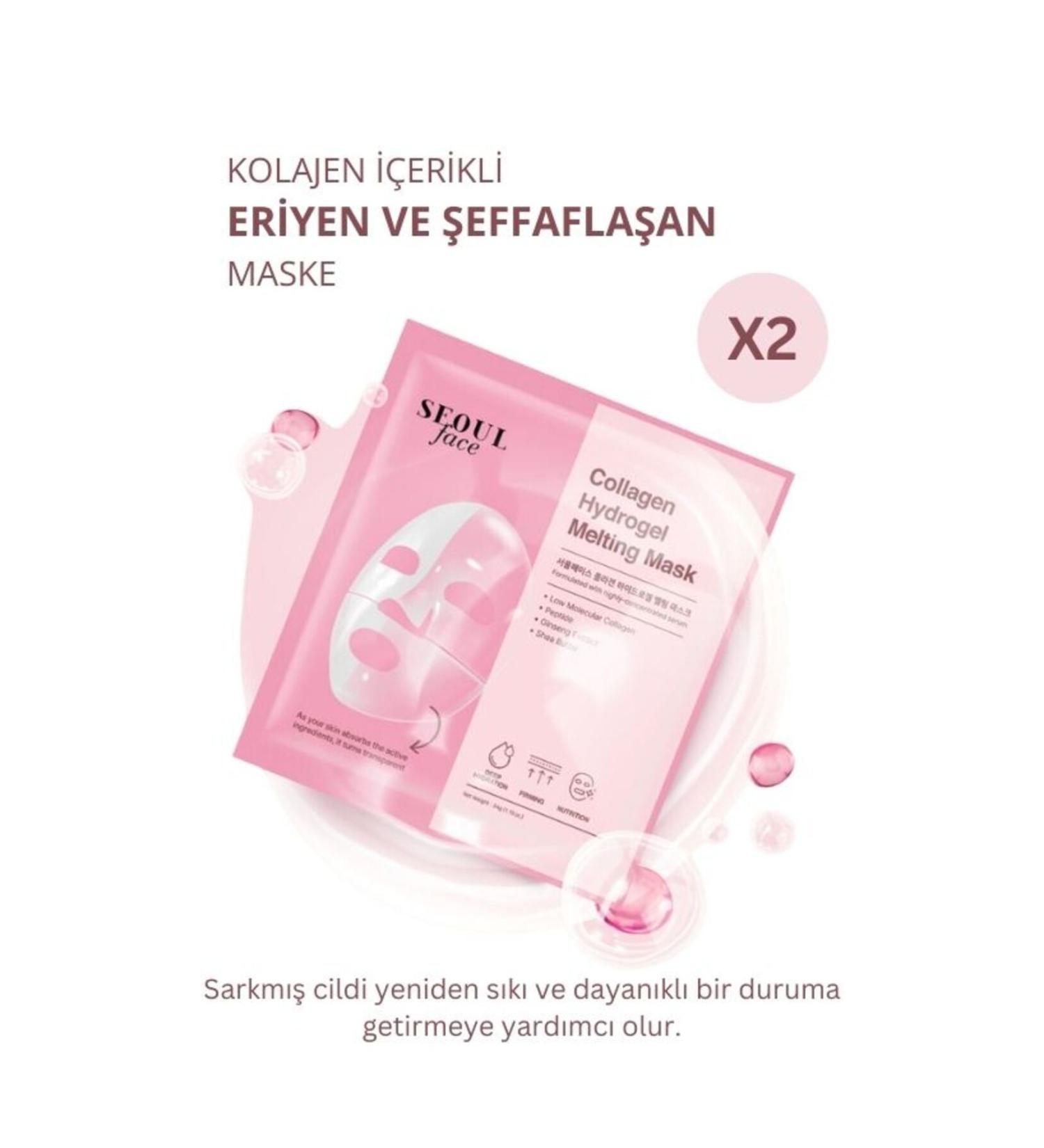 Dermal Seoulface Collagen Hydrogel Transparent Melting Mask 34g 2 Pieces - Buy Online on GoSupps.com