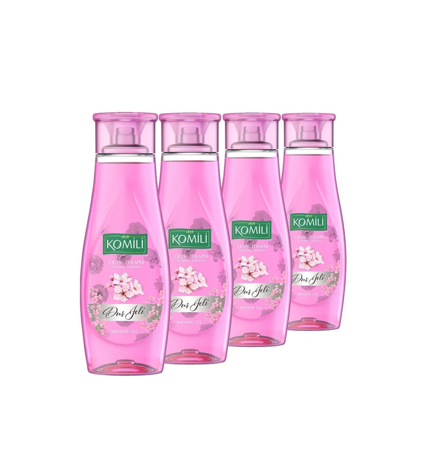 Parex Flower Therapy Vegan Shower Gel Set of 4 - Spring Flowers Scented - 4 X 500 ML