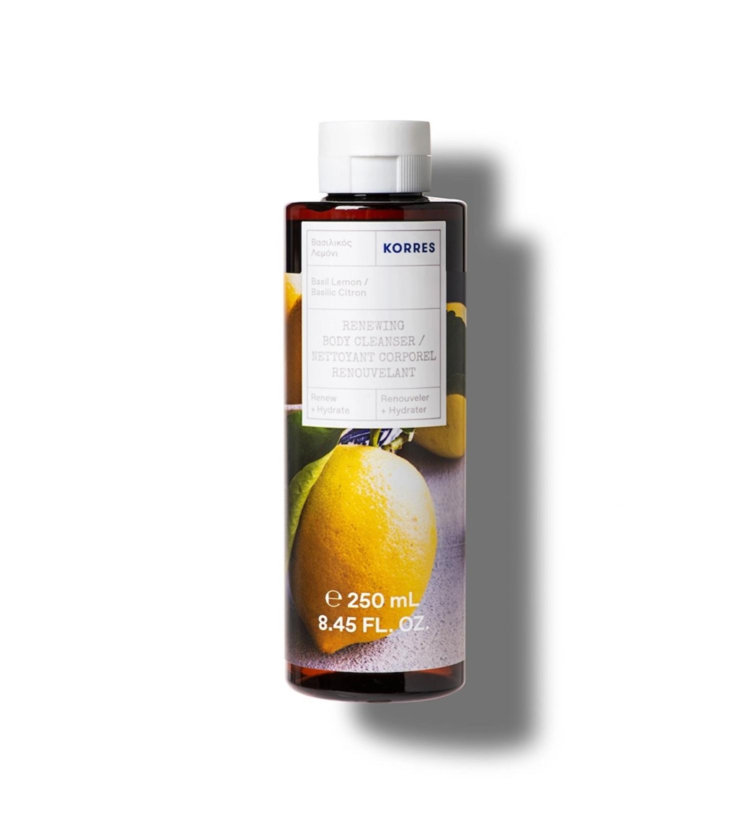 Korres Basil Lemon Shower Gel with Aloe Extract (250ml)