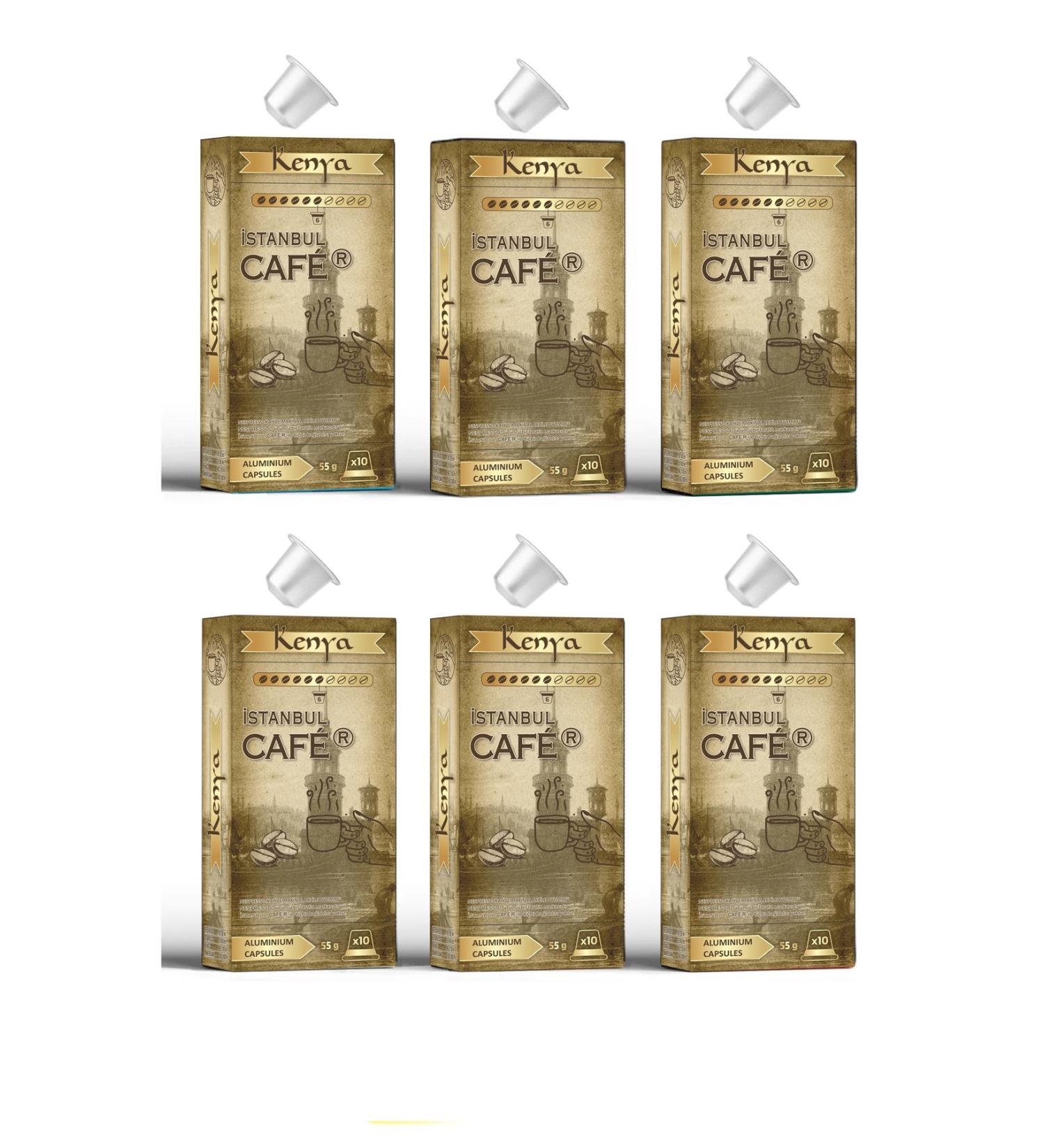 Istanbul Cafer Aluminum Nespresso Compatible Capsule Coffee Kenya 60 Capsules