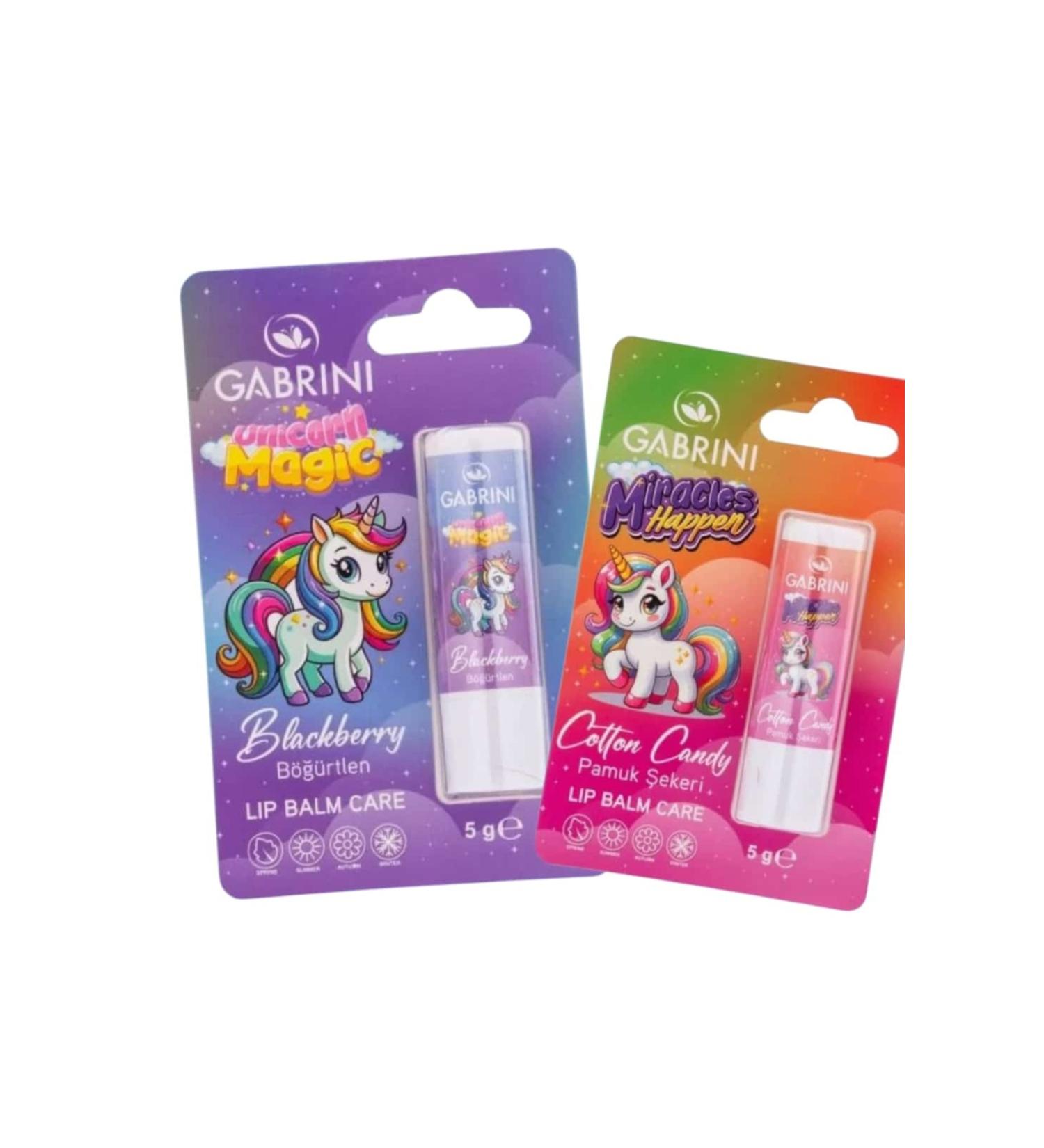 E EN HOME Lip Balm Kids Lip Moisturizing Care Cream (Blackberry-Cotton Candy)