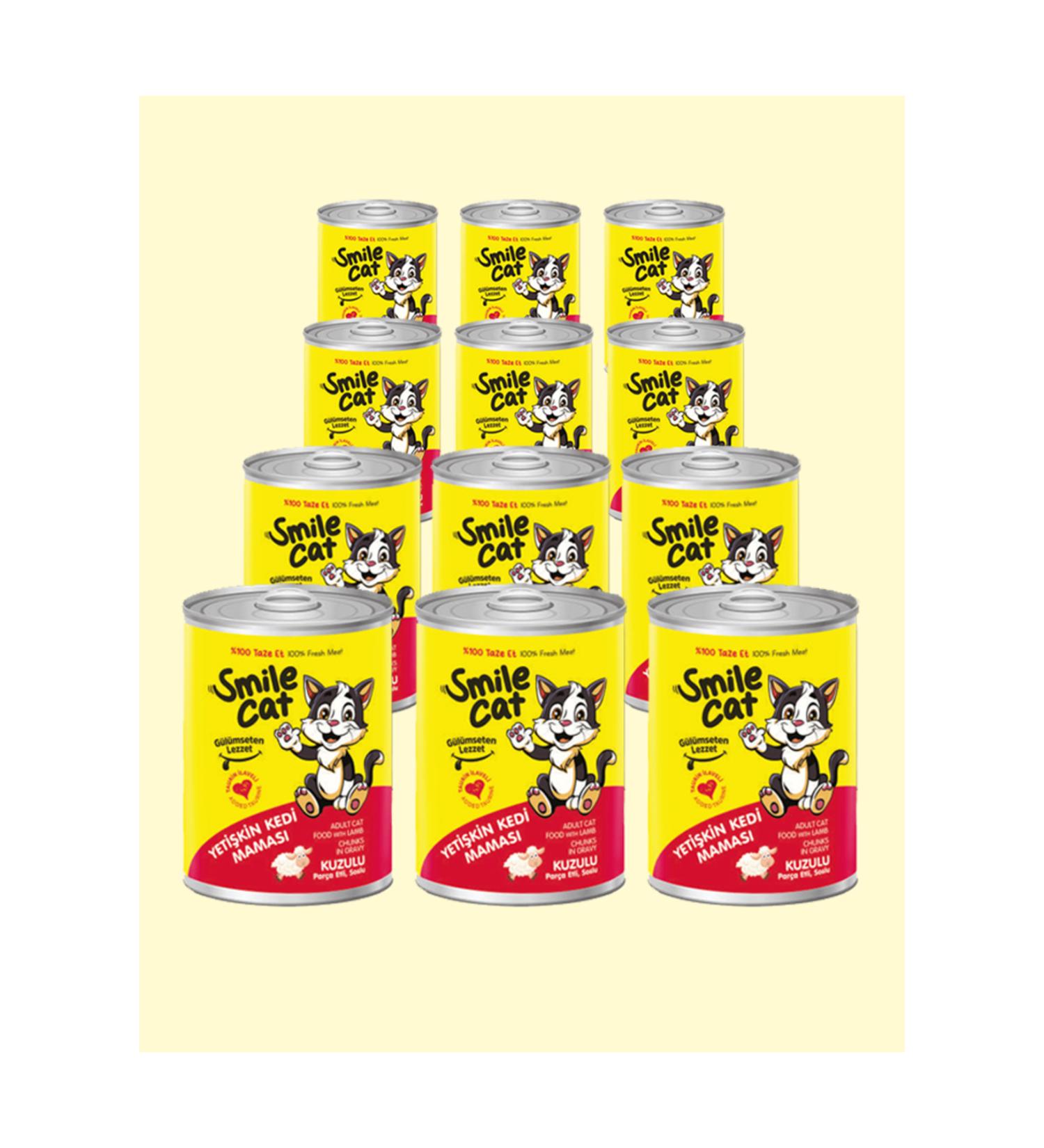 SMILE Cat Canned Adult Cat 400 gr Lamb Food 12 pieces