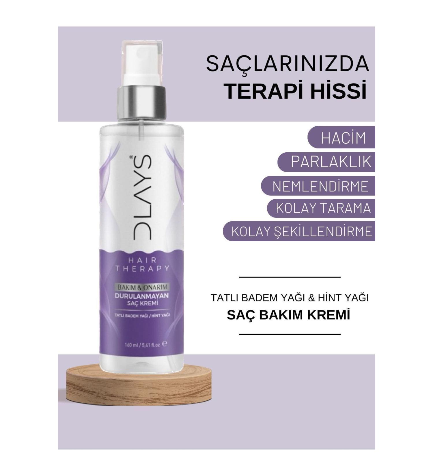 DLAYS Hair Therapy Care & Repair Leave-In Conditioner 160 ml Sweet Almond Oil / Castor Oil - Buy Online on GoSupps.com