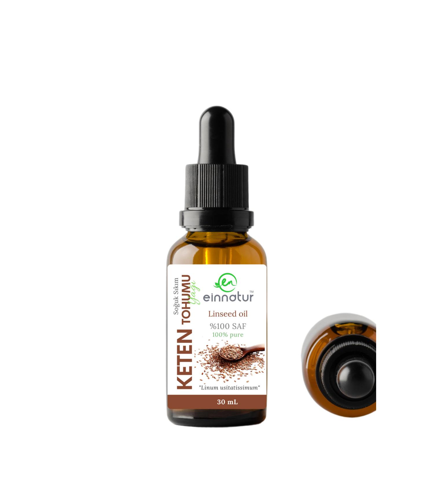 EinNatur Linseed Oil 0 Pure Linseed oil Cold pressed 30 ml