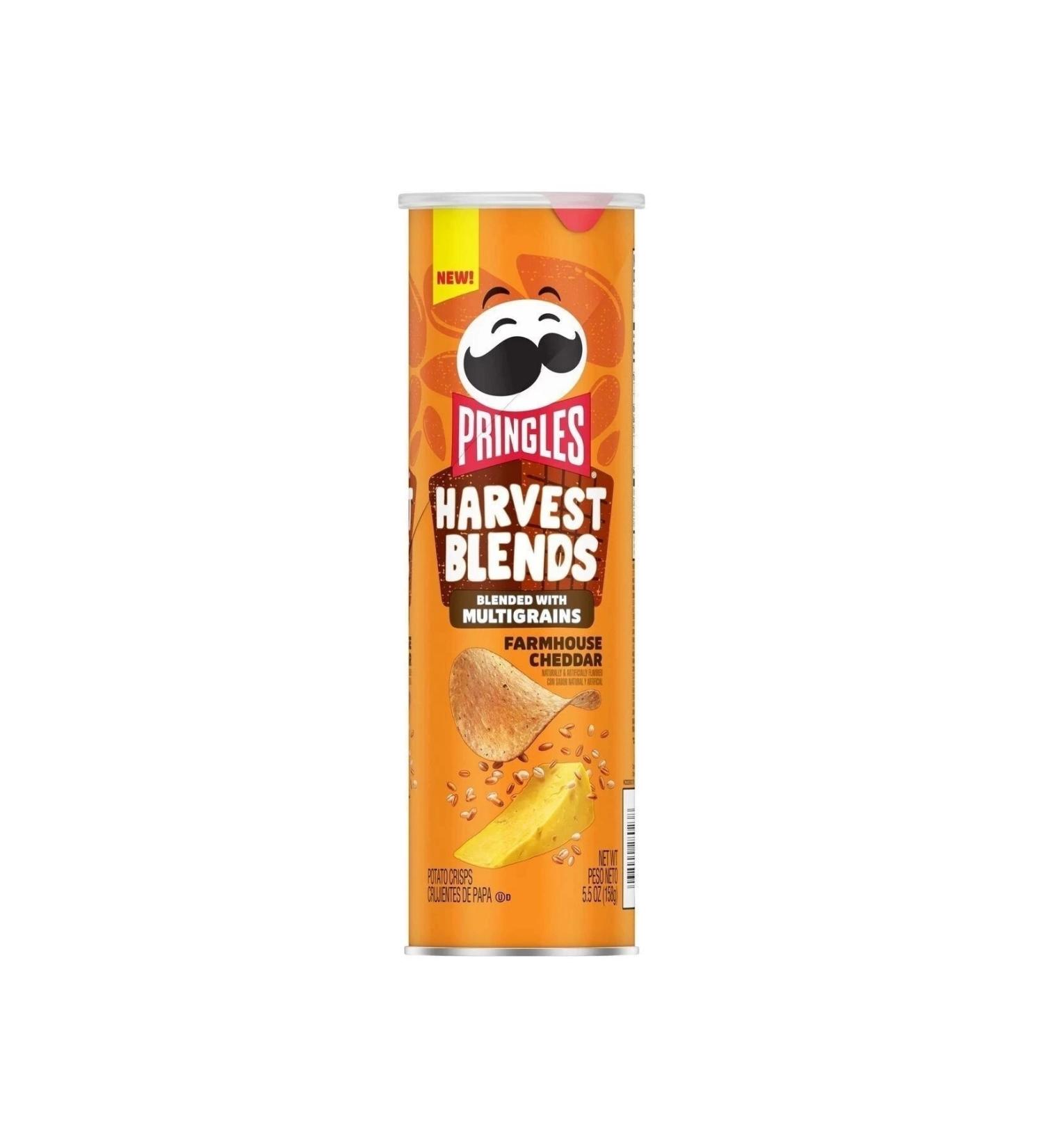Pringles Pringles Harvest Blends Blented With Multigrains Farmhouse Cheddar 158 gr