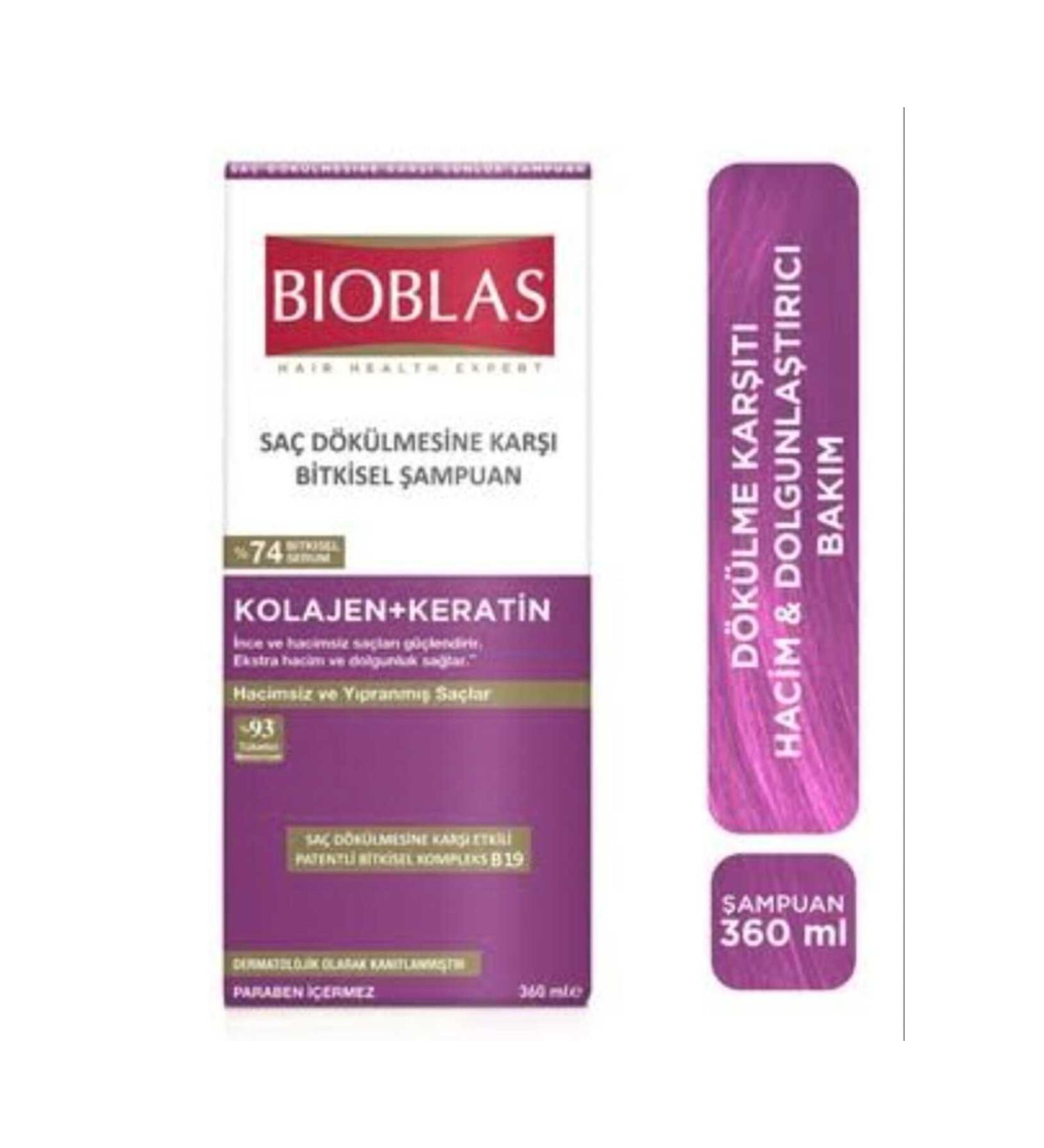 Bioblas collagen and keratin shampoo