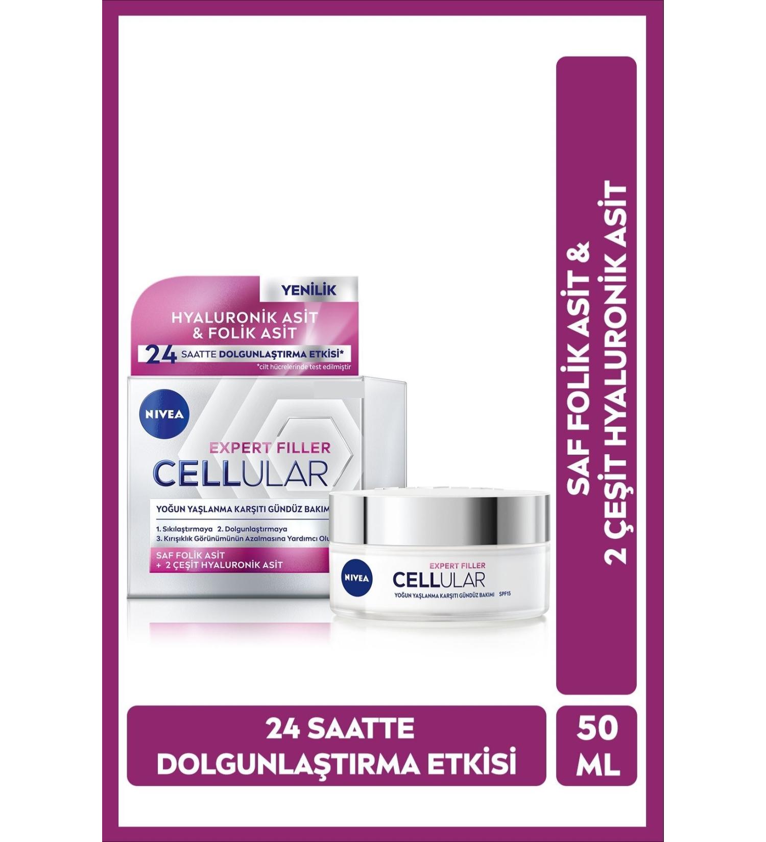 NIVEA Expert Filler Intensive Anti-Aging Day Cream 50ml SPF30 Sun Protection Hyaluronic Acid - Buy Online on GoSupps.com