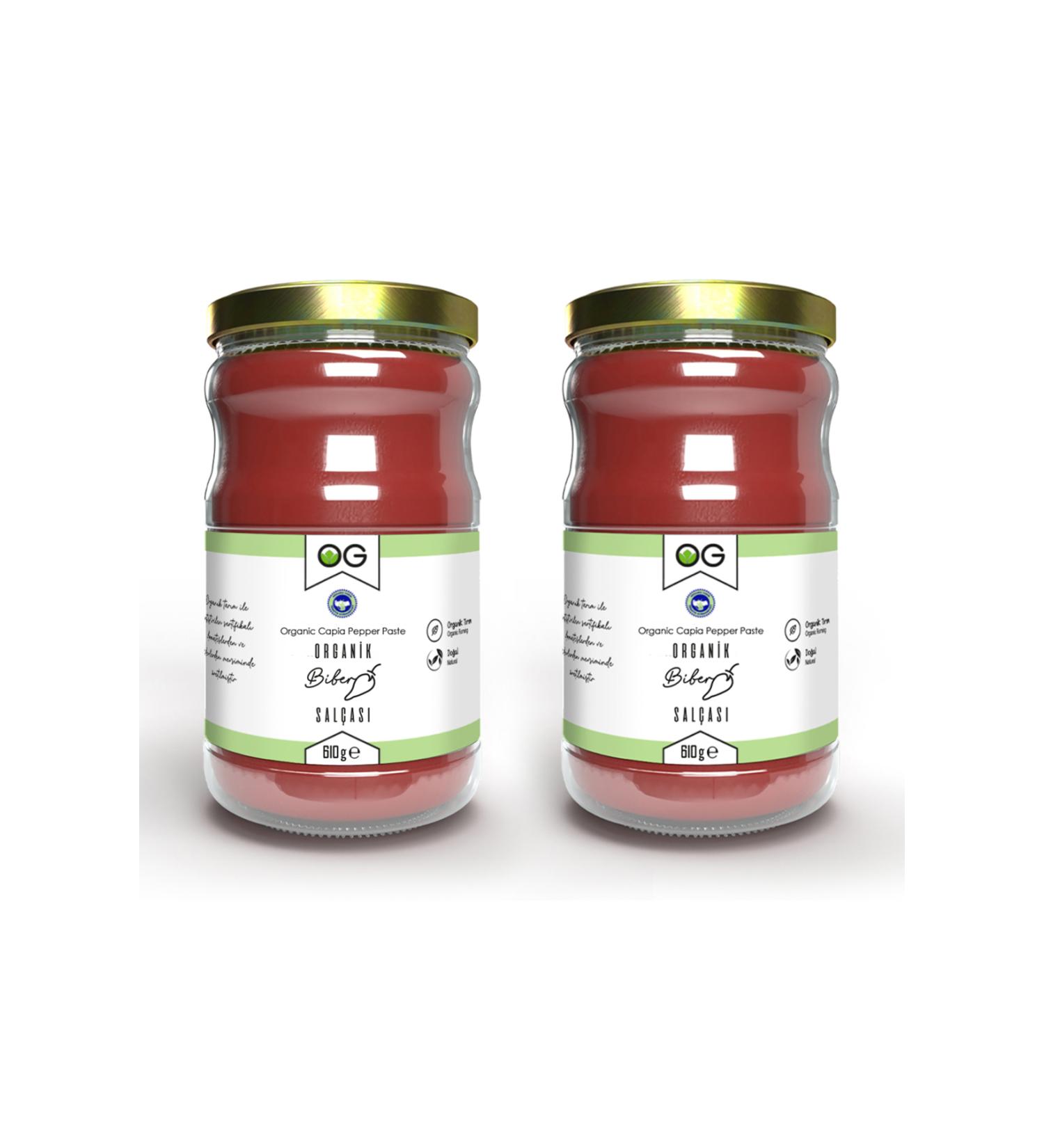 OG natural 2 Pieces Organic Certified Salt-Free Pepper Paste 610 gr 6 Months