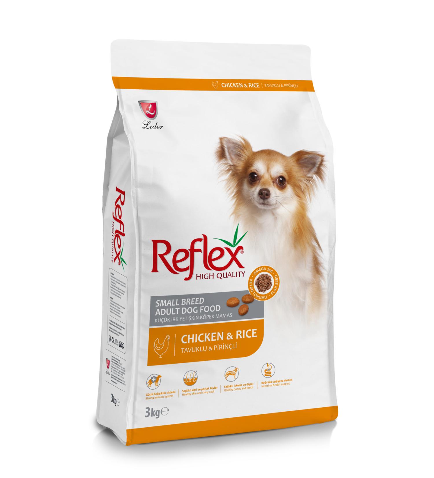 Reflex Small Breed Adult Dog Food with Chicken 3 Kg - Buy Online on GoSupps.com