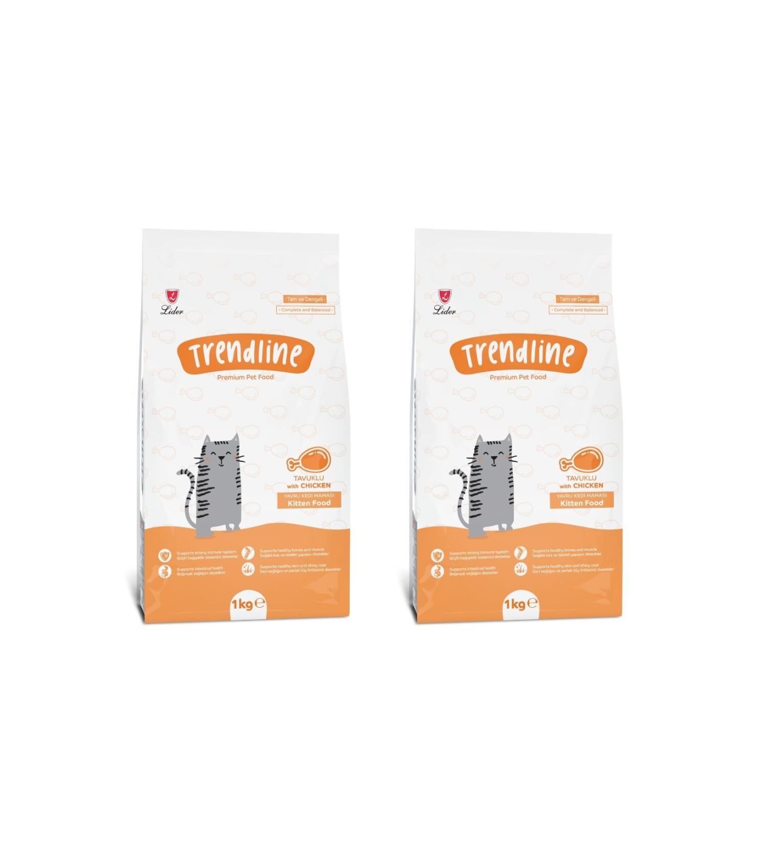 Trendline Kitten Chicken Kitten Cat Food 1 Kg 2 Pieces