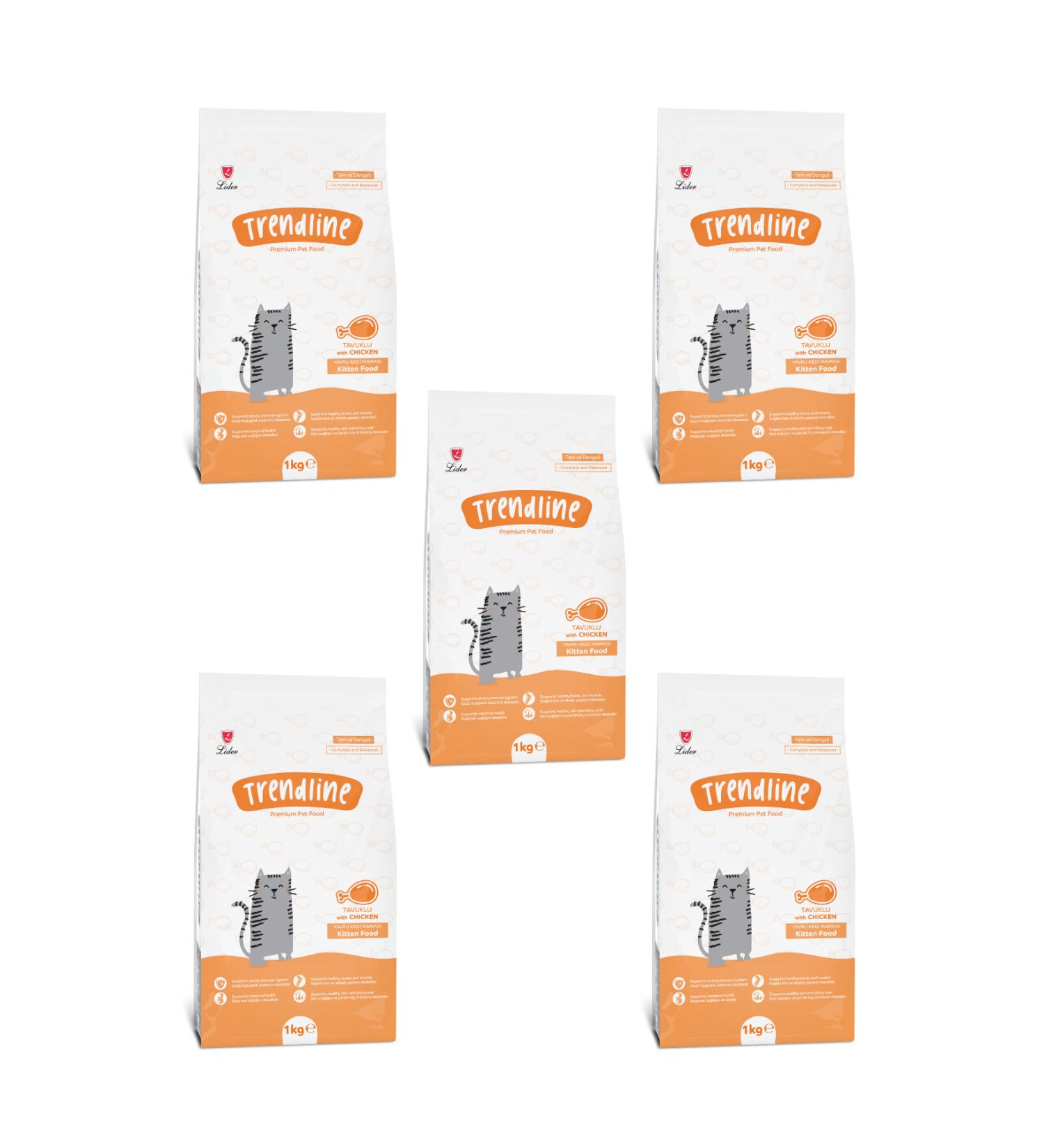 Trendline Kitten Chicken Kitten Food - 1 Kg X 5 Pieces