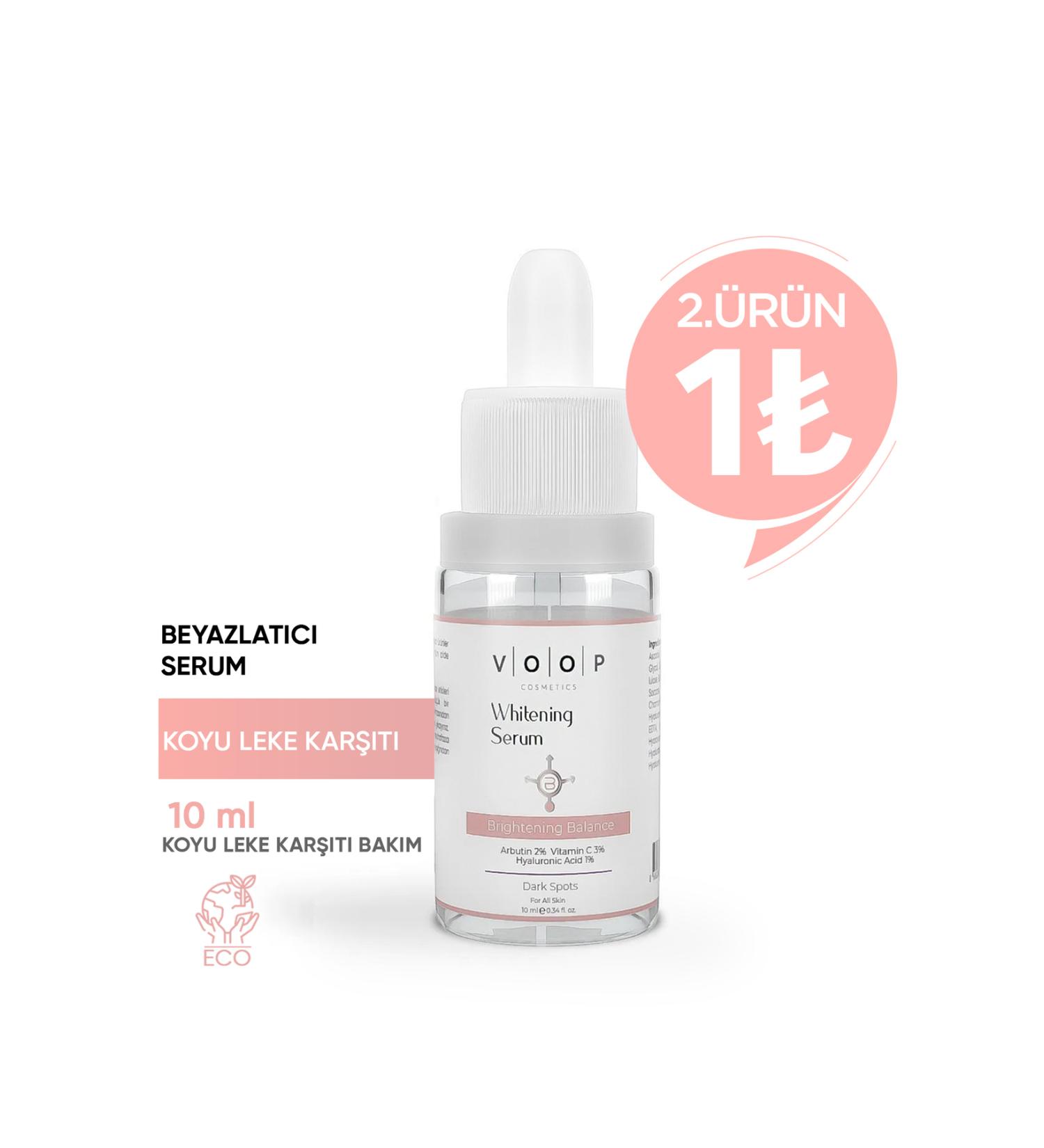 VOOP Whitening Tone Equalizing Mini Whitening Serum 10 ml | 2% Arbutin 3% Vitamin C 1% Hyaluronic Acid - Buy Online on GoSupps.com
