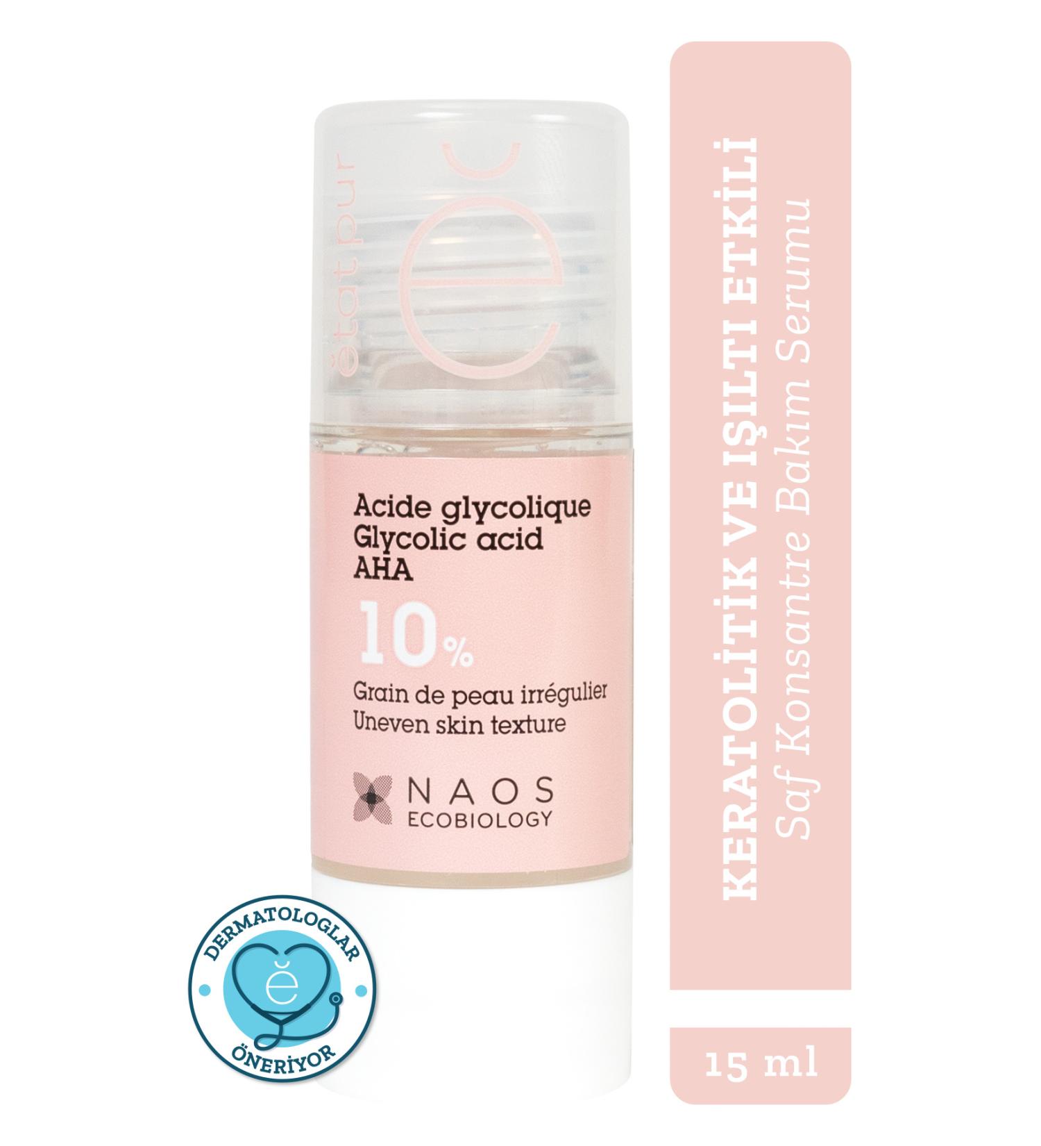 Etat Pur Pure Active Glycolic Acid Aha Peeling Skin Renewal Effective Pure Concentrated Skin Care Serum 15 ml