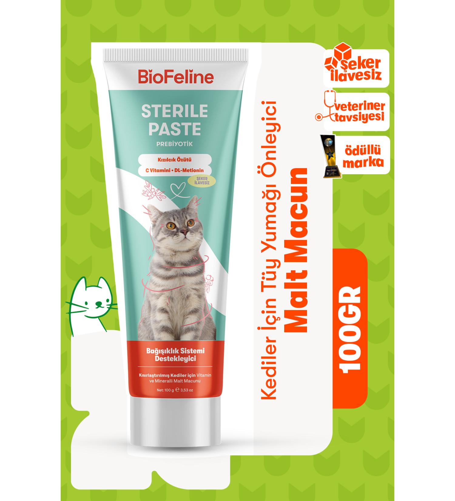 BioFeline Multivitamin Malt Paste for Neutered Cats 100g | Sterile Paste - Buy Online on GoSupps.com